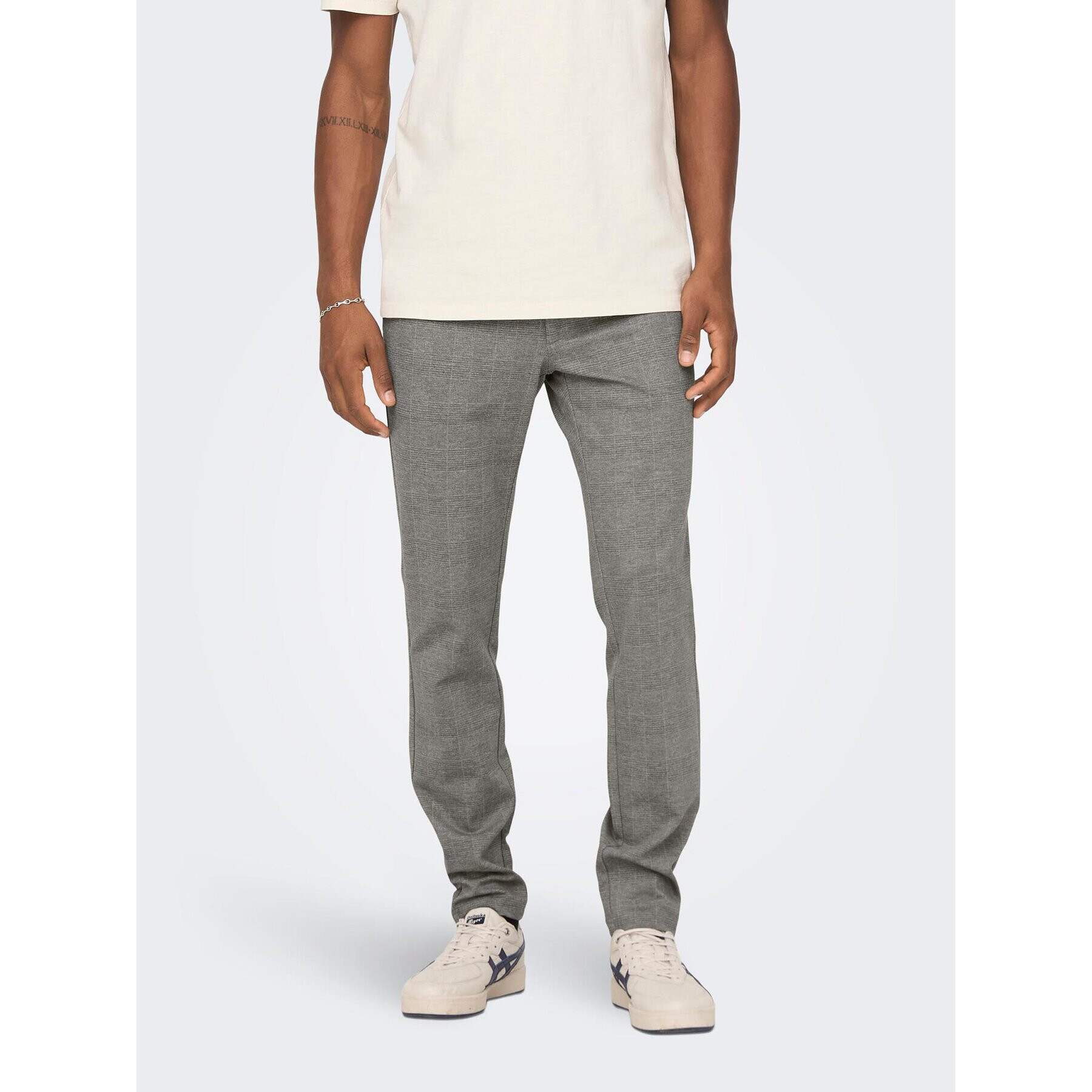 Only & Sons Chino kalhoty 22019887 Šedá Slim Tapered Fit - Pepit.cz