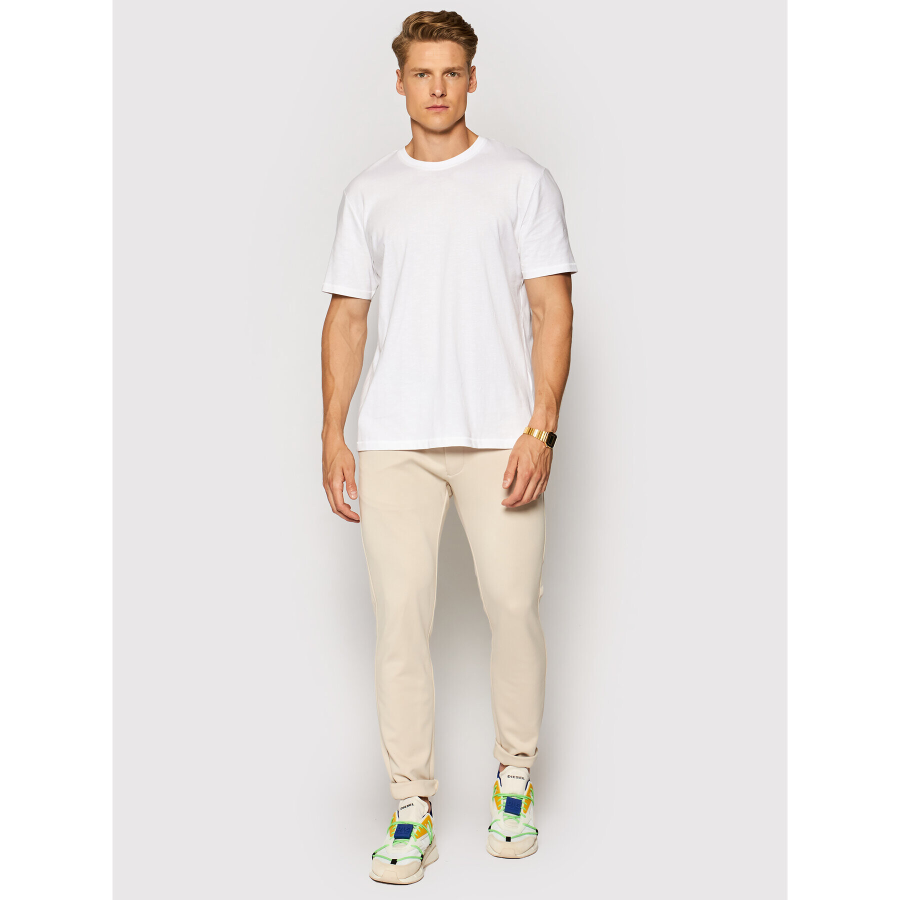 Only & Sons Chino kalhoty Mark 22010209 Béžová Slim Tapered Fit - Pepit.cz