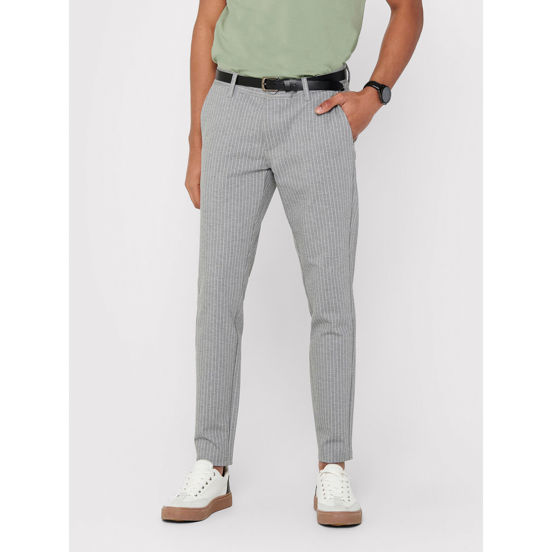 Only & Sons Chino kalhoty Mark 22013727 Šedá Slim Fit - Pepit.cz