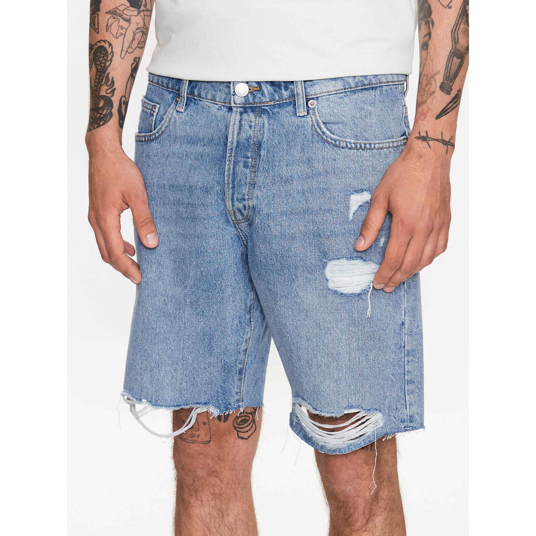 Only & Sons Džínové šortky 22024981 Modrá Loose Fit - Pepit.cz