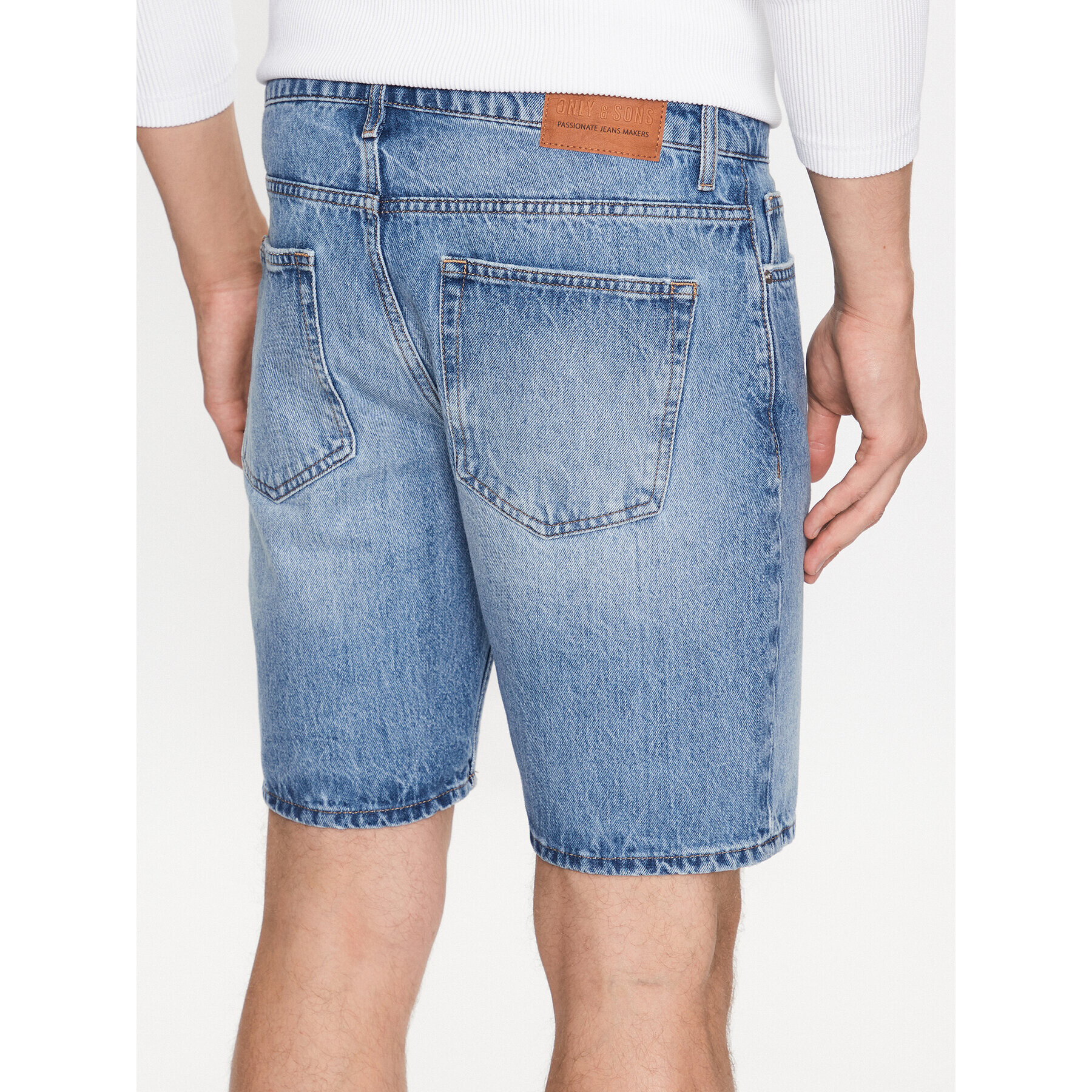 Only & Sons Džínové šortky 22026092 Modrá Straight Fit - Pepit.cz