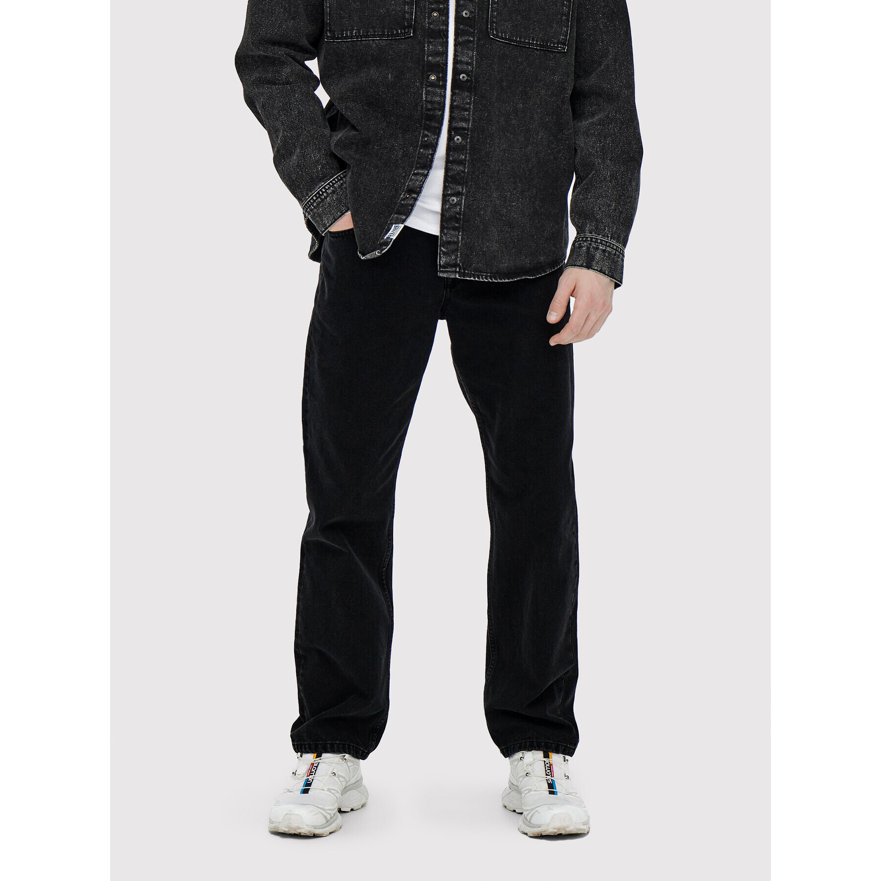 Only & Sons Jeansy Edge 22022961 Černá Loose Fit - Pepit.cz