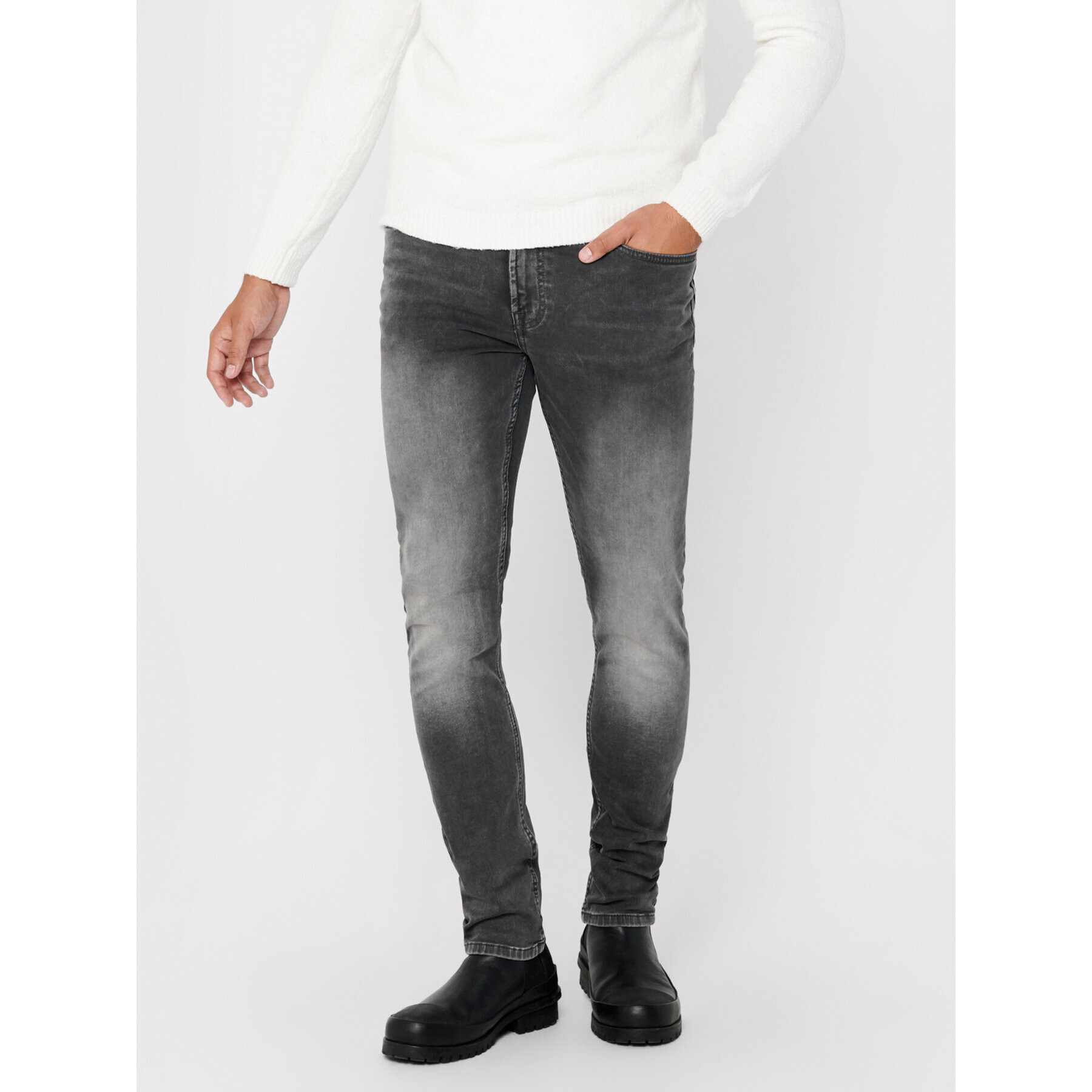 Only & Sons Jeansy Loom 22017103 Šedá Slim Fit - Pepit.cz