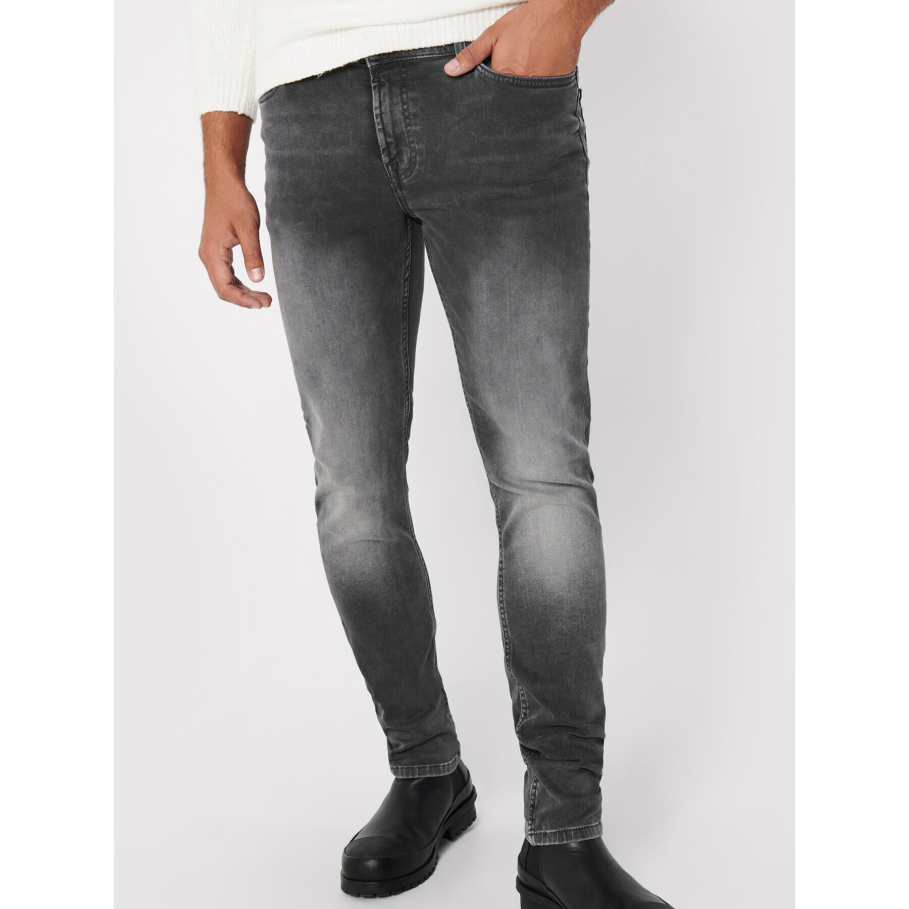 Only & Sons Jeansy Loom 22017103 Šedá Slim Fit - Pepit.cz