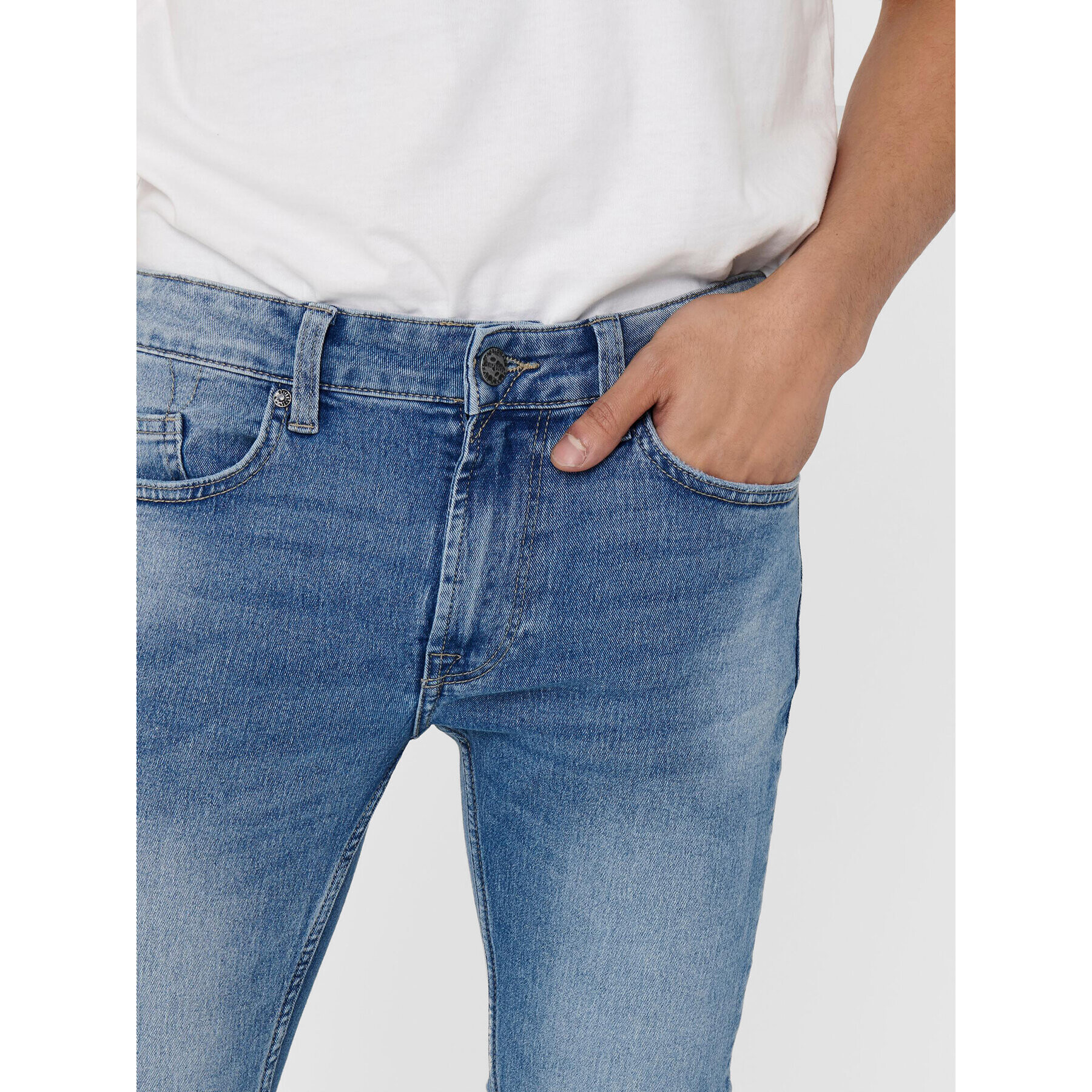 Only & Sons Jeansy Warp 22018252 Modrá Skinny Fit - Pepit.cz