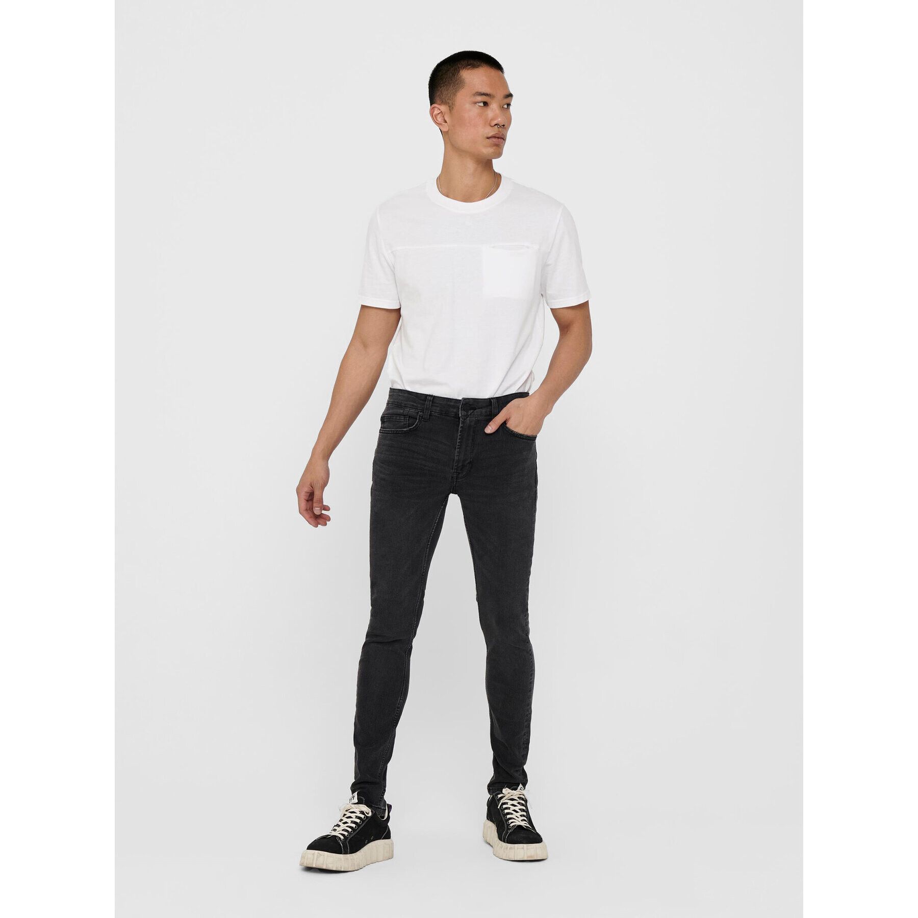 Only & Sons Jeansy Warp 22018260 Šedá Skinny Fit - Pepit.cz