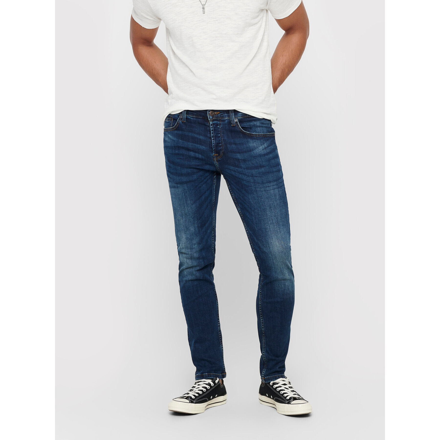 Only & Sons Jeansy Weft 22005076 Tmavomodrá Regular Fit - Pepit.cz