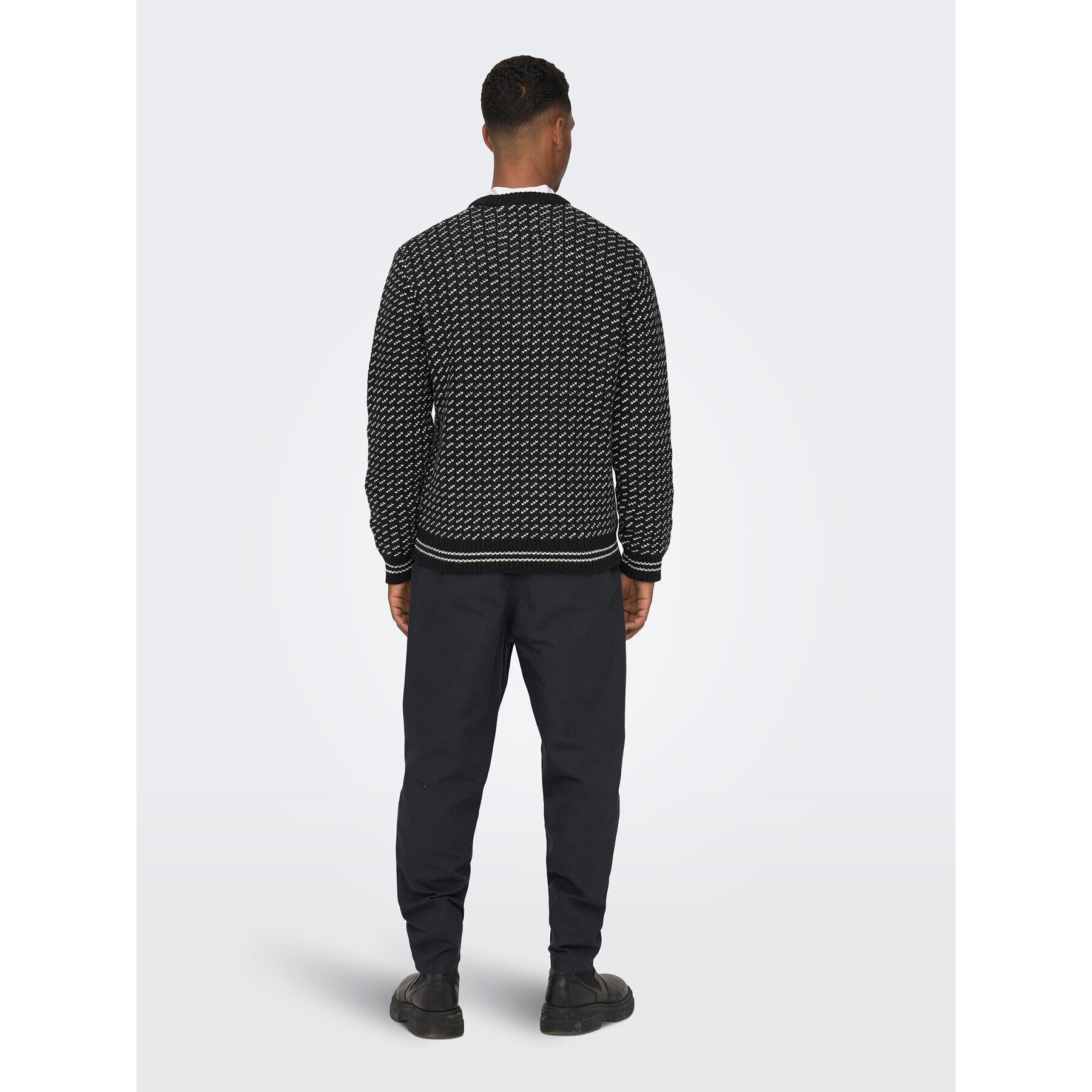 Only & Sons Kalhoty z materiálu Dew 22023476 Tmavomodrá Tapered Fit - Pepit.cz