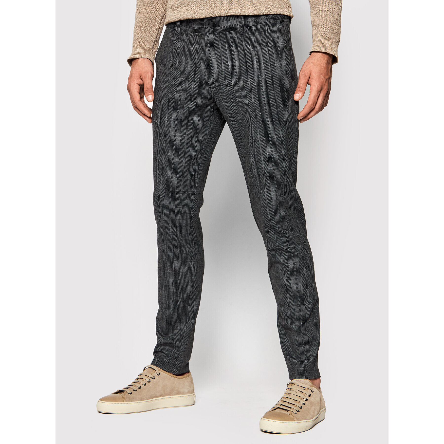 Only & Sons Kalhoty z materiálu Mark 22023361 Černá Tapered Fit - Pepit.cz