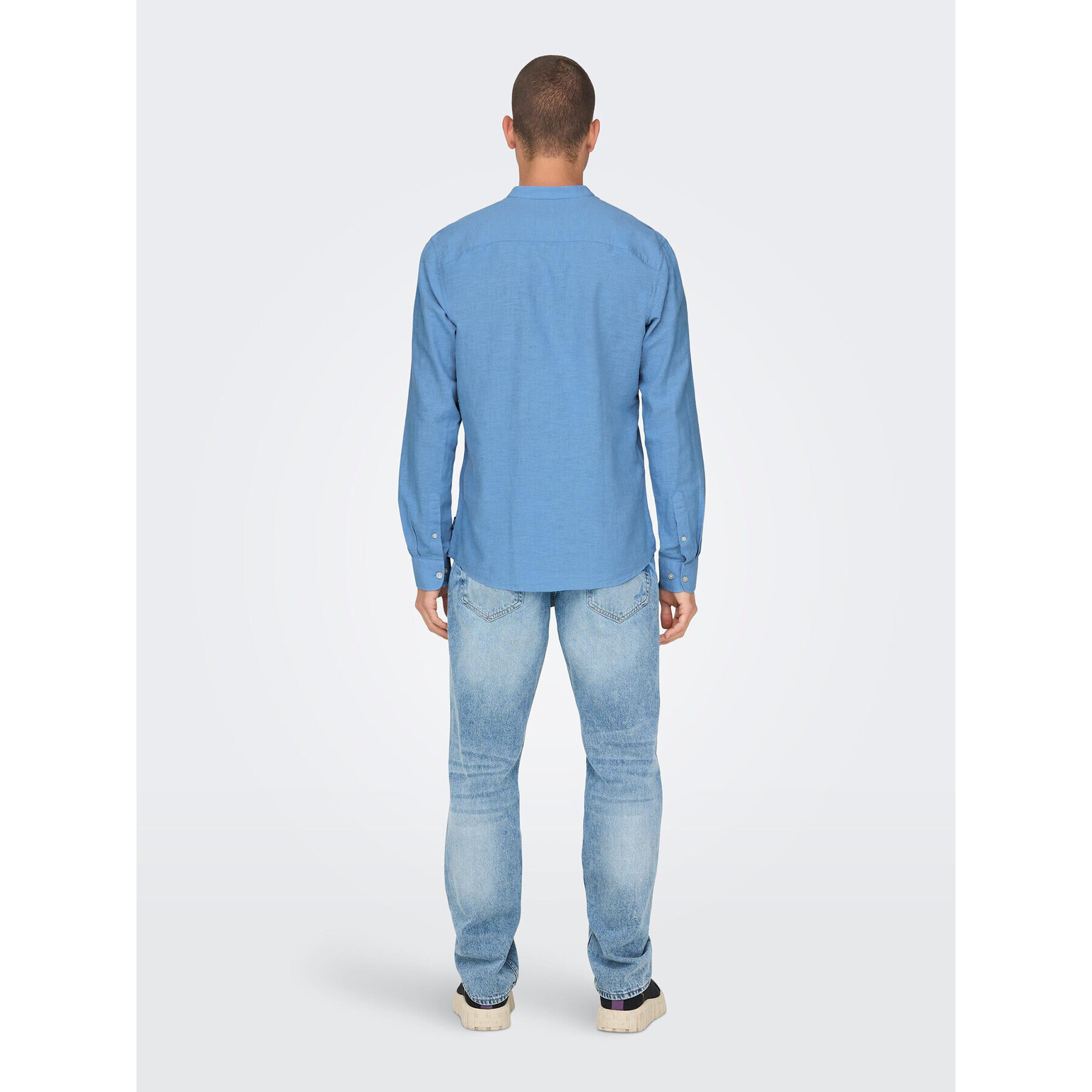 Only & Sons Košile 22019173 Modrá Slim Fit - Pepit.cz