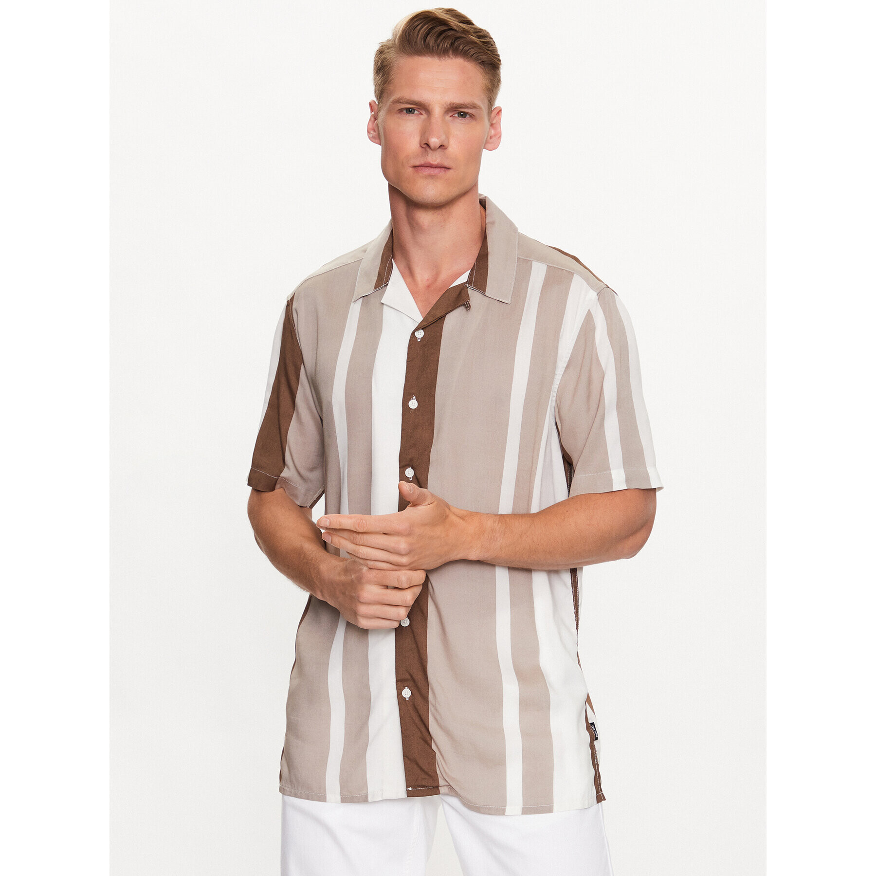 Only & Sons Košile 22026100 Béžová Regular Fit - Pepit.cz