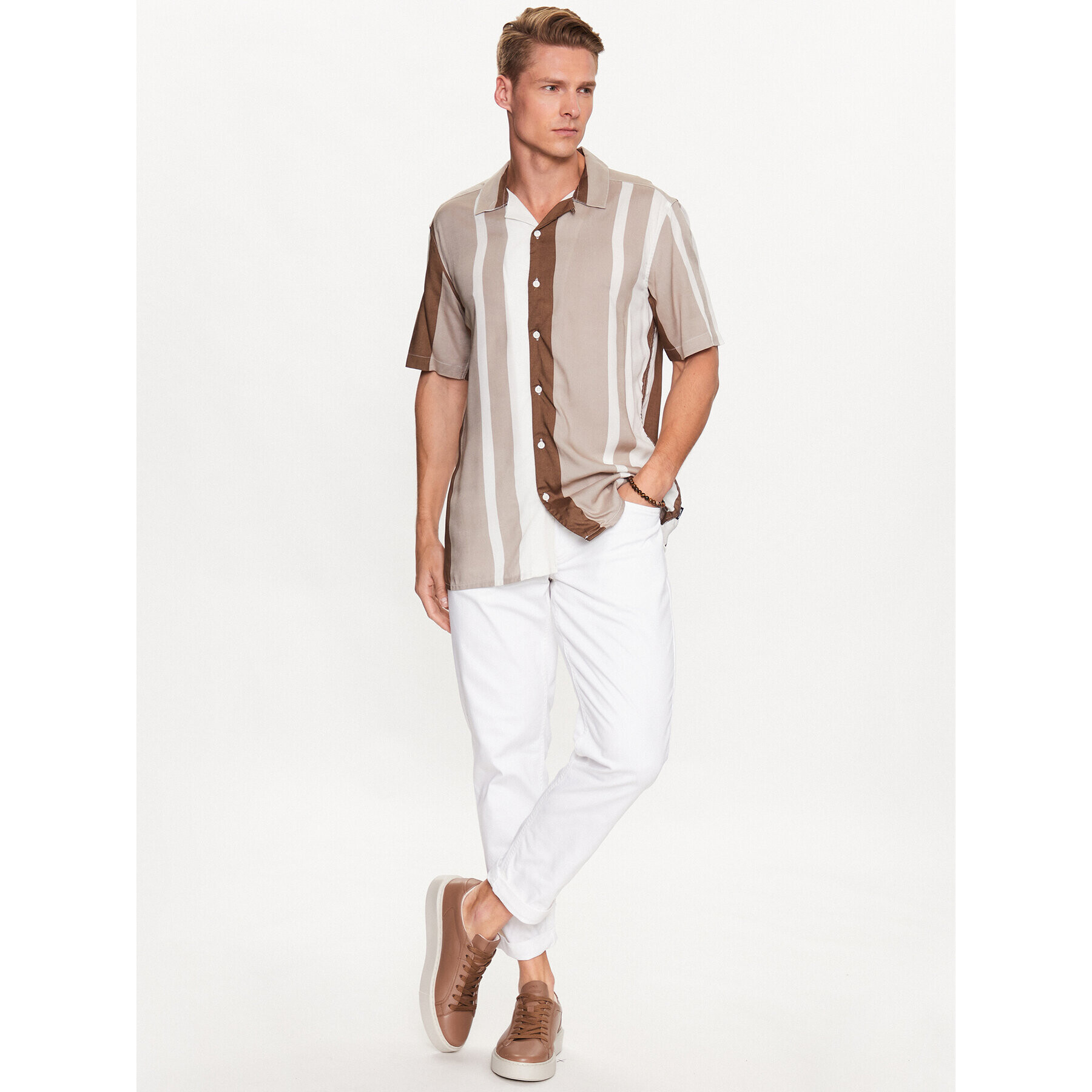 Only & Sons Košile 22026100 Béžová Regular Fit - Pepit.cz