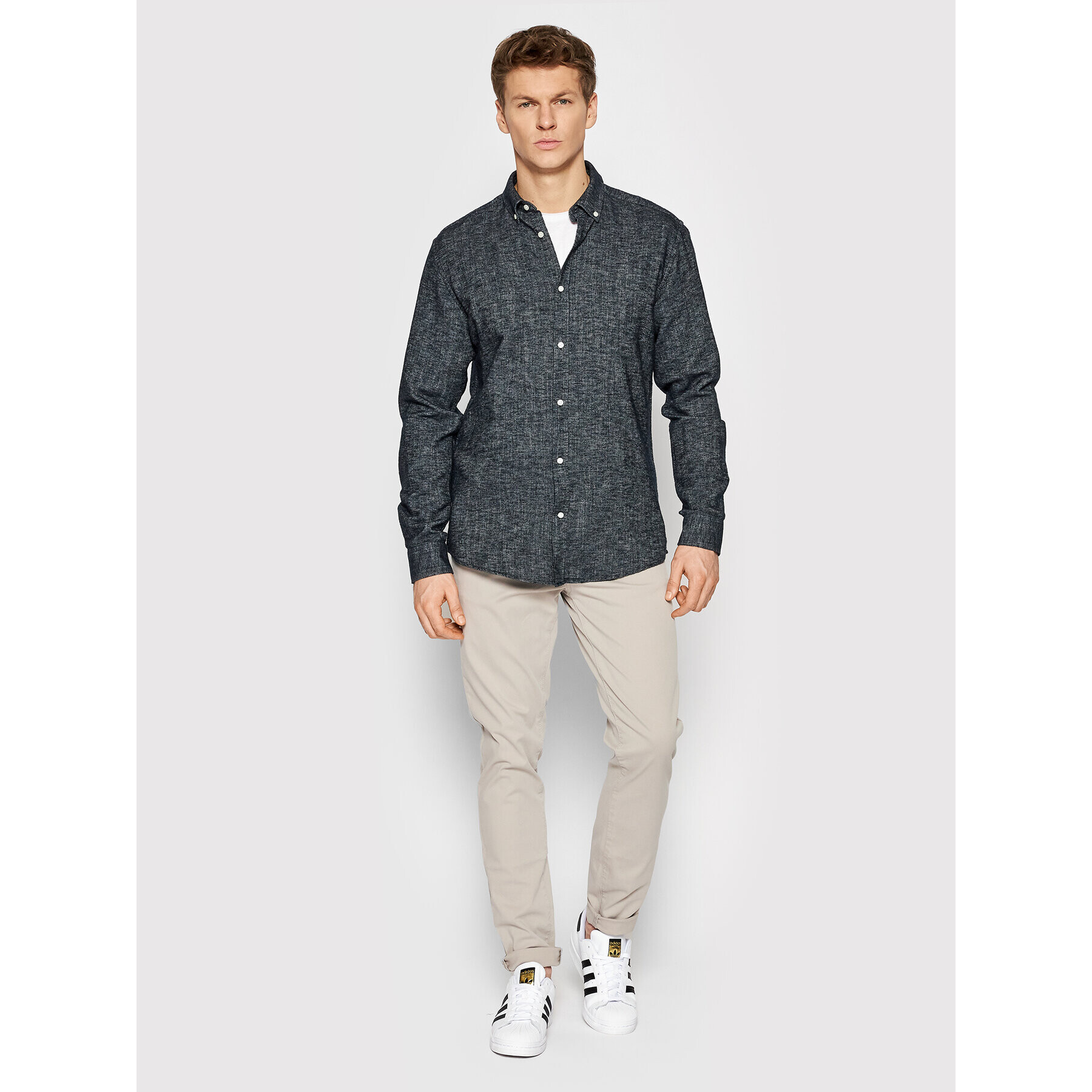 Only & Sons Košile Arlo 22021623 Tmavomodrá Slim Fit - Pepit.cz