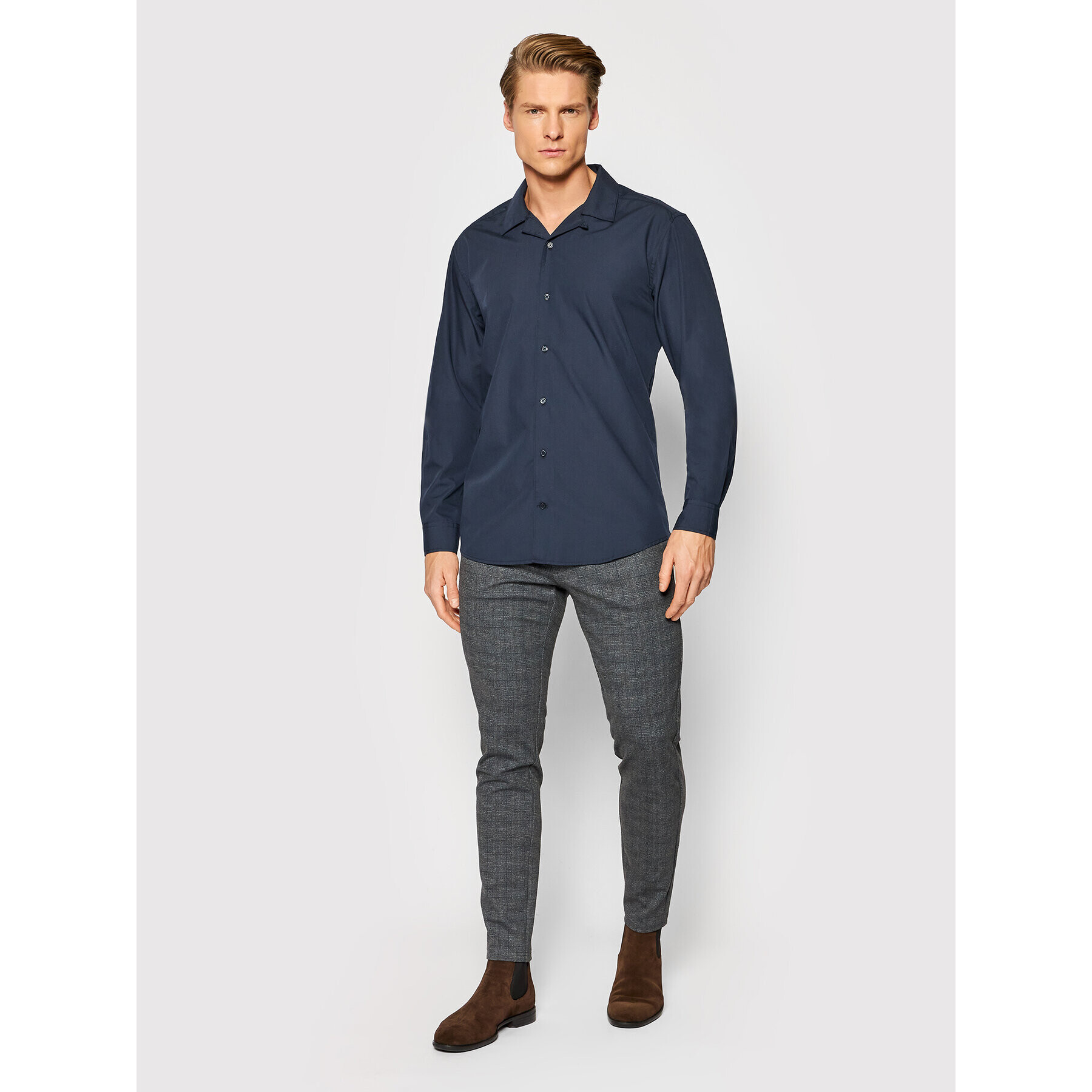 Only & Sons Košile Benny 22022766 Tmavomodrá Regular Fit - Pepit.cz