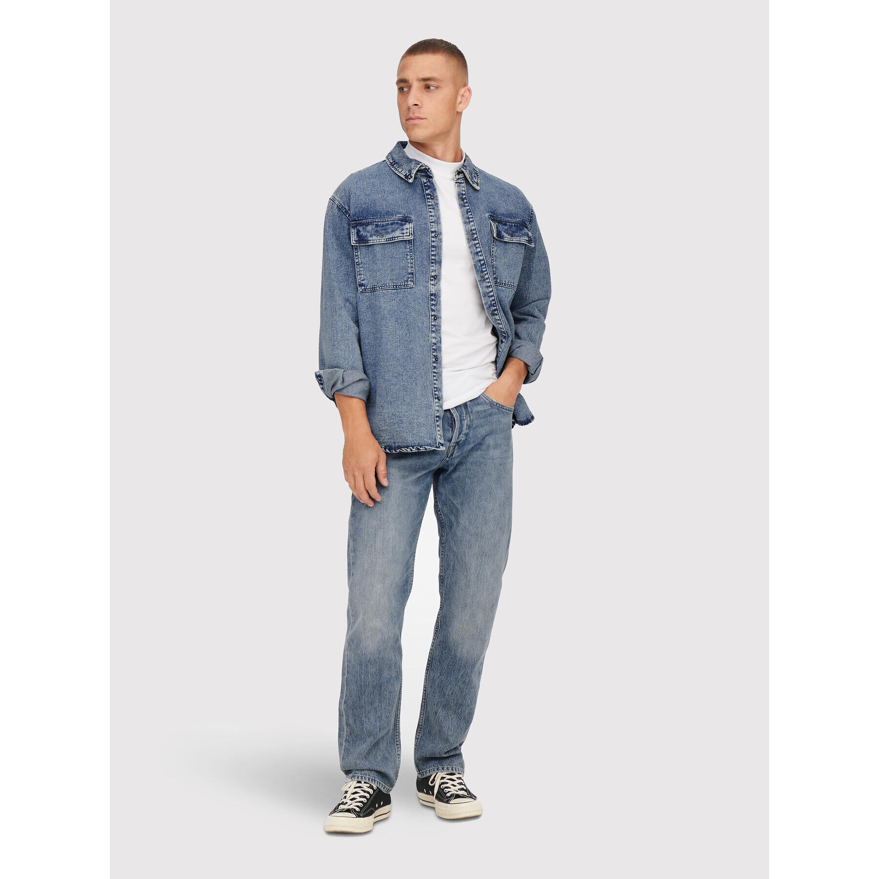 Only & Sons Košile Bill 22022965 Modrá Regular Fit - Pepit.cz