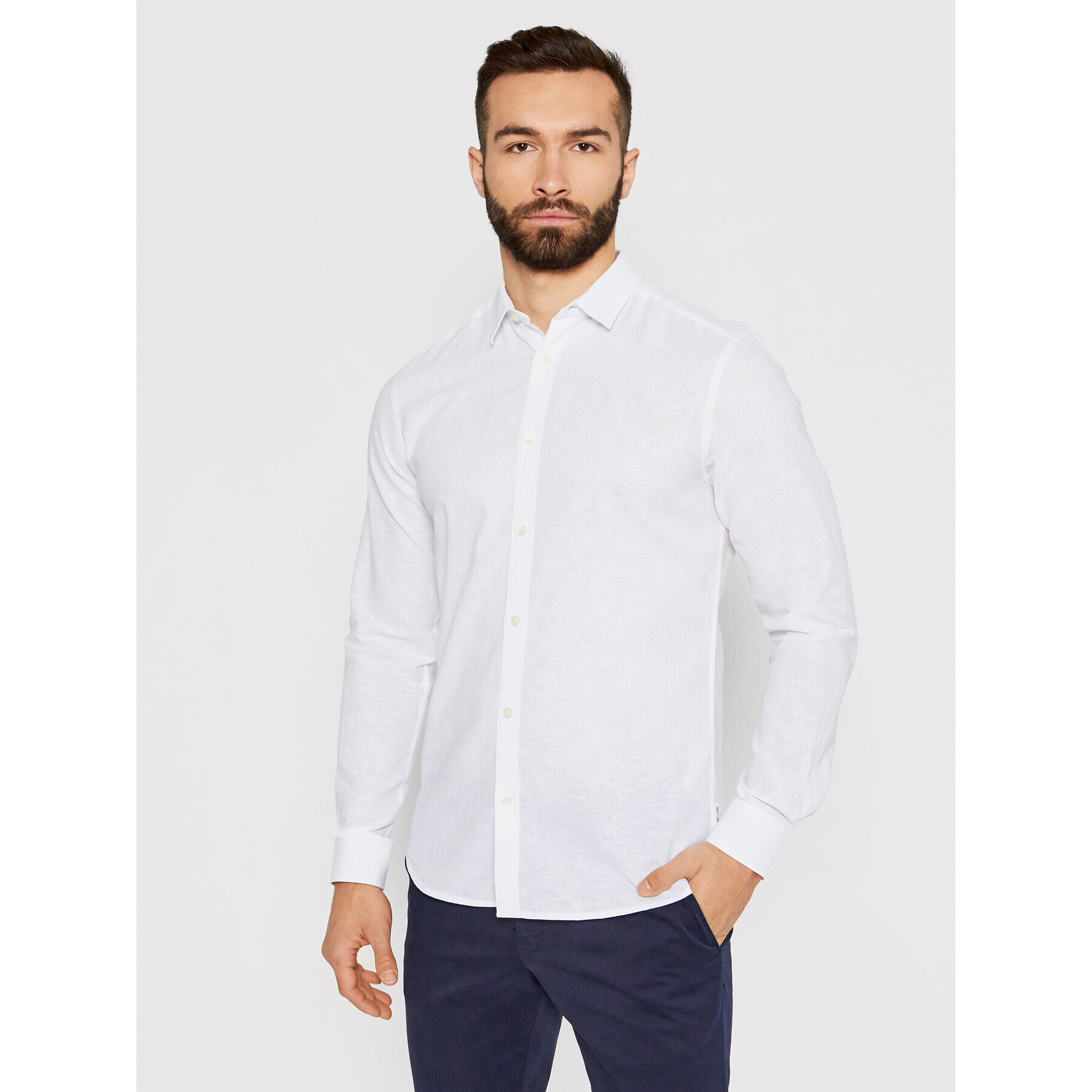 Only & Sons Košile Caiden 22012321 Bílá Slim Fit - Pepit.cz