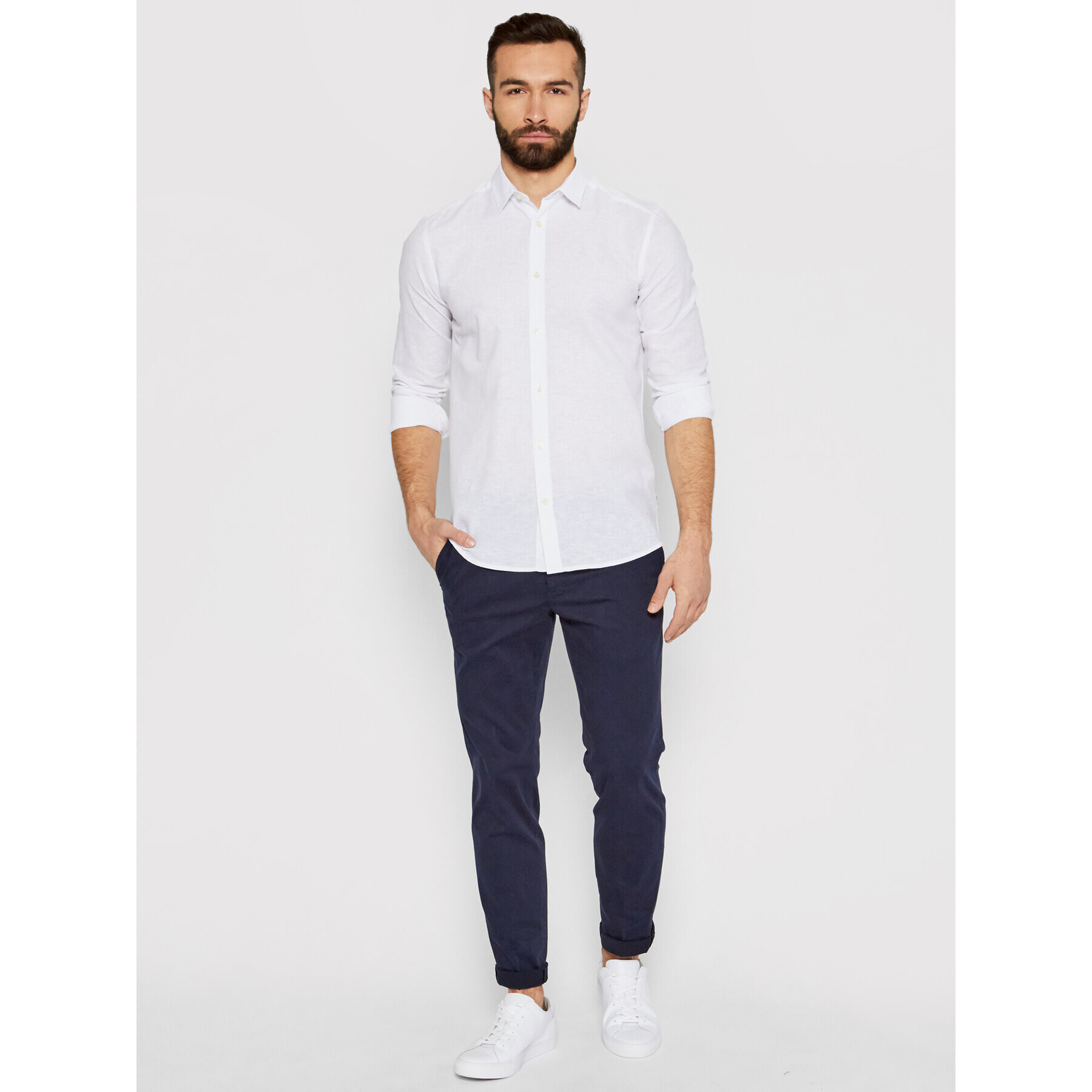 Only & Sons Košile Caiden 22012321 Bílá Slim Fit - Pepit.cz