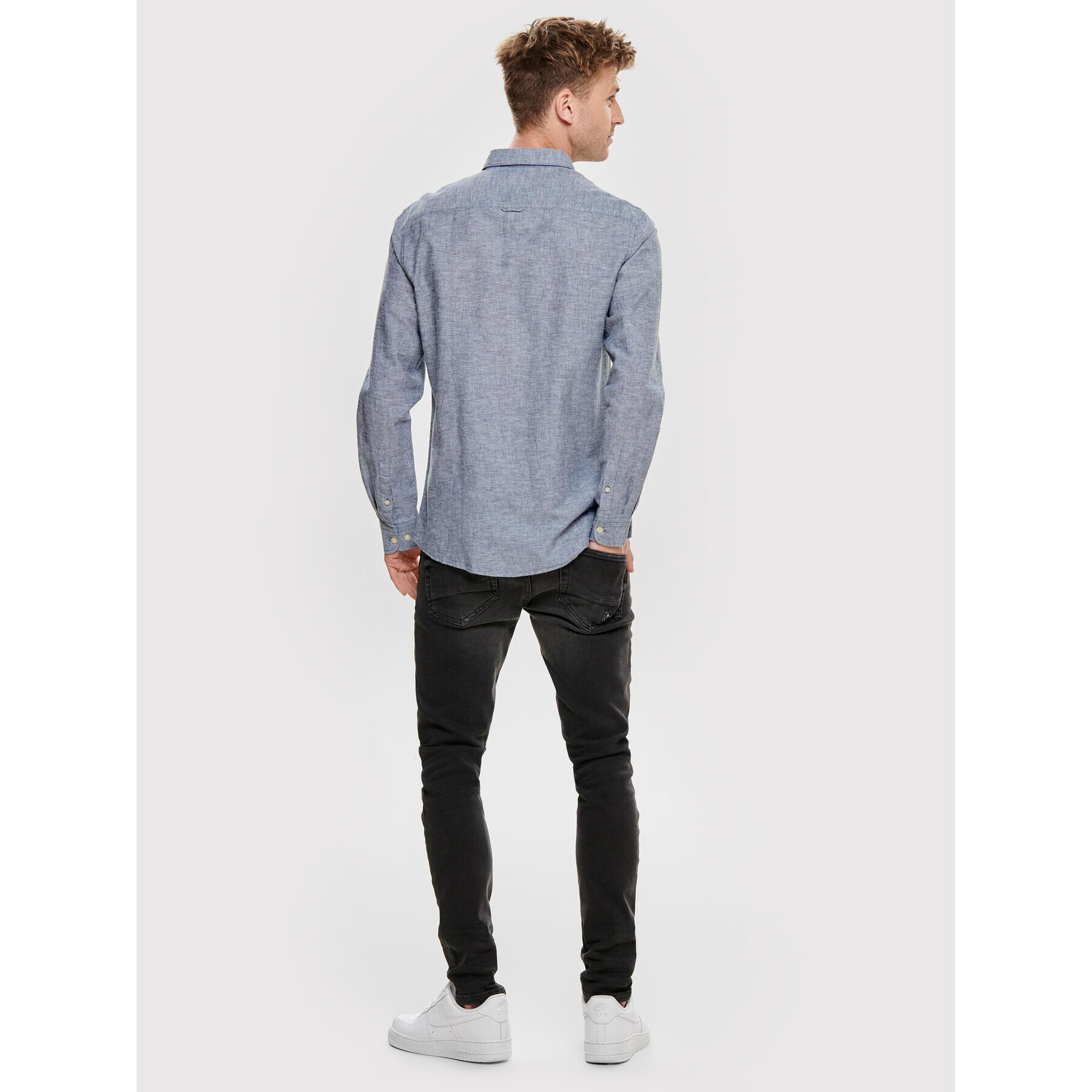 Only & Sons Košile Caiden 22012321 Modrá Slim Fit - Pepit.cz