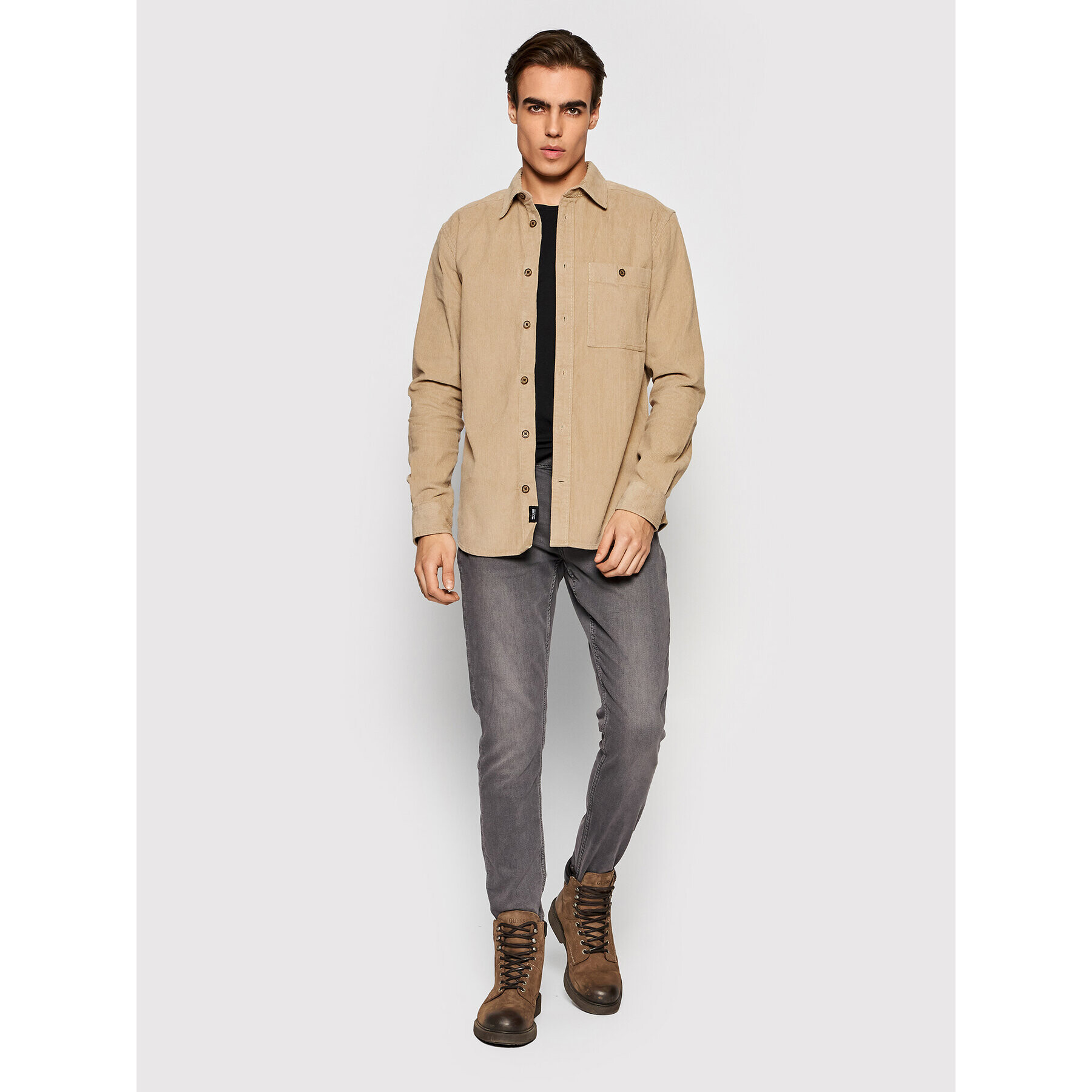 Only & Sons Košile Marek 22020596 Béžová Regular Fit - Pepit.cz