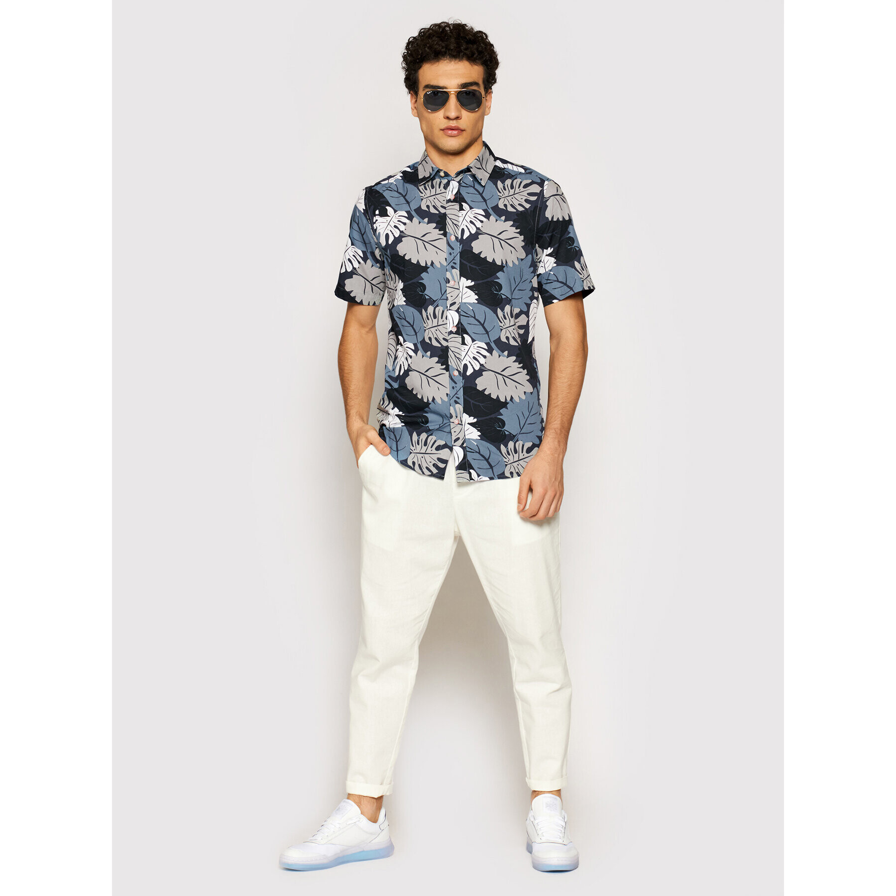 Only & Sons Košile Stone 22019159 Tmavomodrá Slim Fit - Pepit.cz