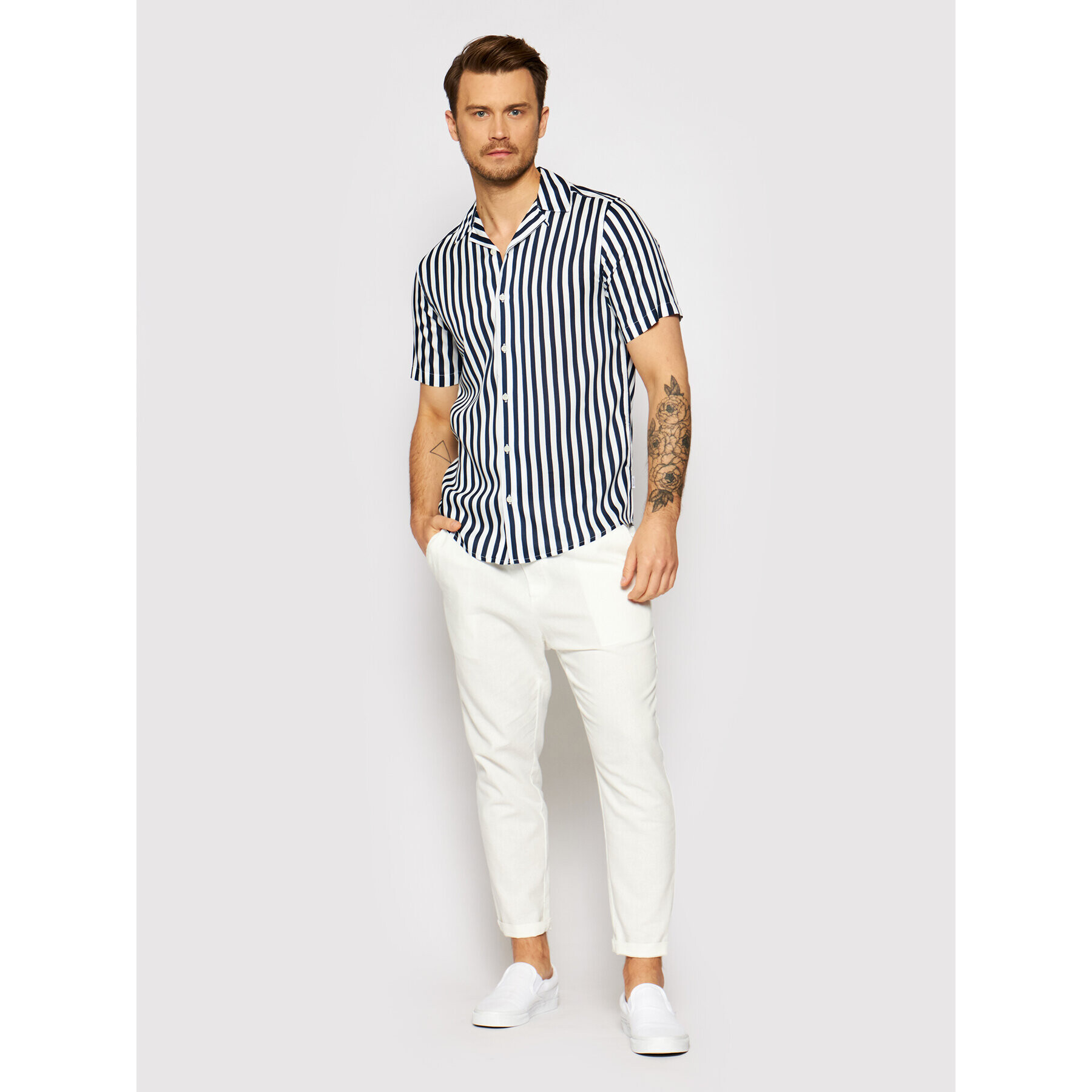 Only & Sons Košile Wayne 22013267 Tmavomodrá Regular Fit - Pepit.cz