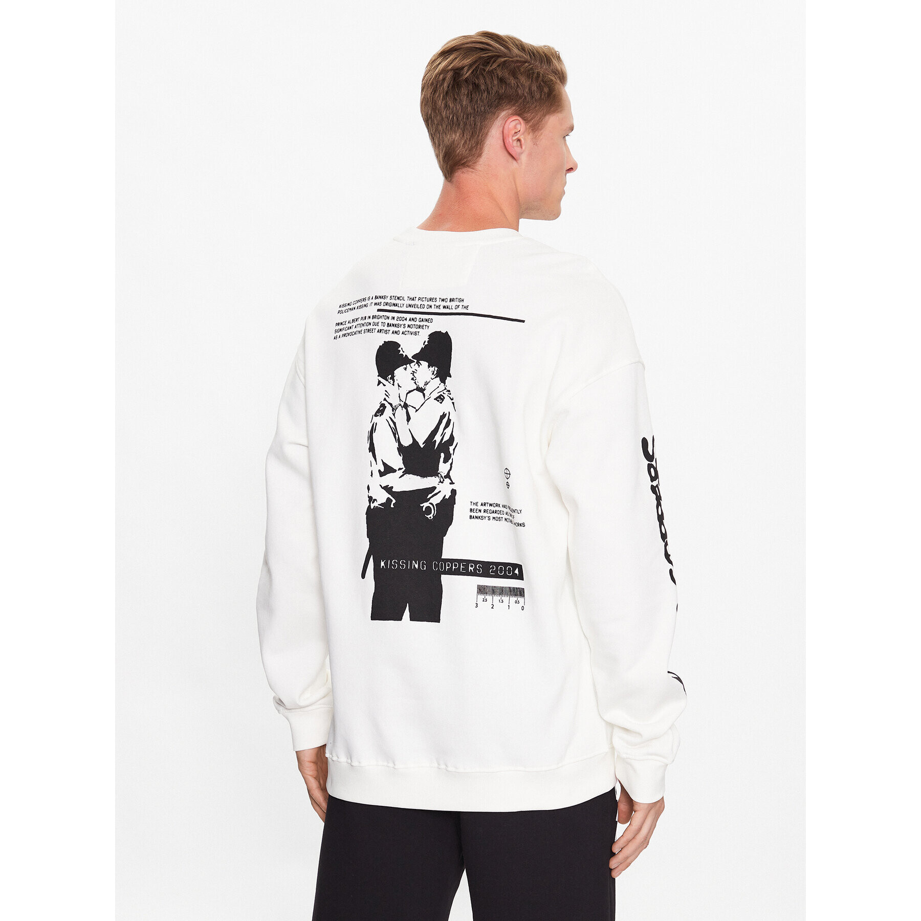 Only & Sons Mikina Banksy 22024751 Bílá Relaxed Fit - Pepit.cz