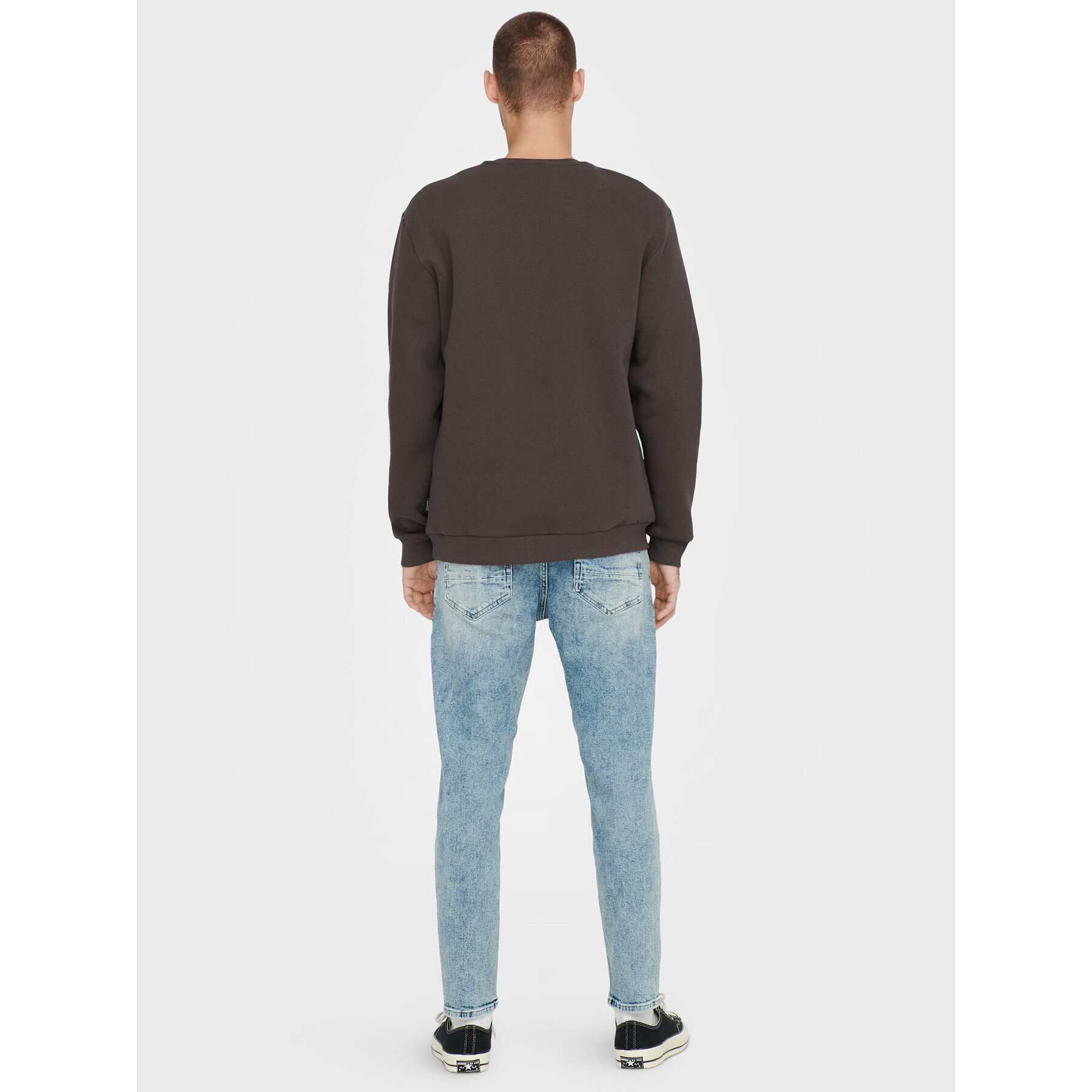 Only & Sons Mikina Ceres 22018683 Hnědá Regular Fit - Pepit.cz