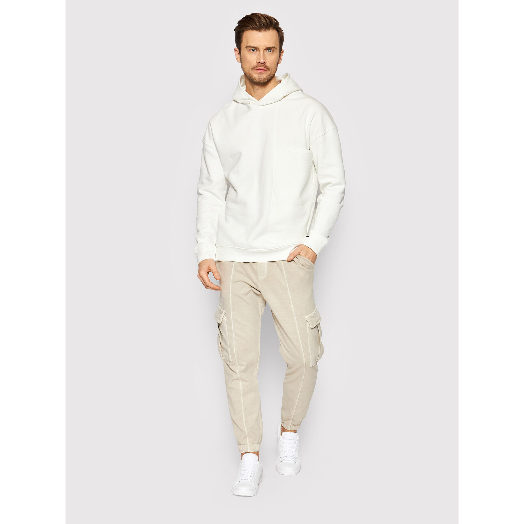 Only & Sons Mikina Knox 22021746 Écru Relaxed Fit - Pepit.cz