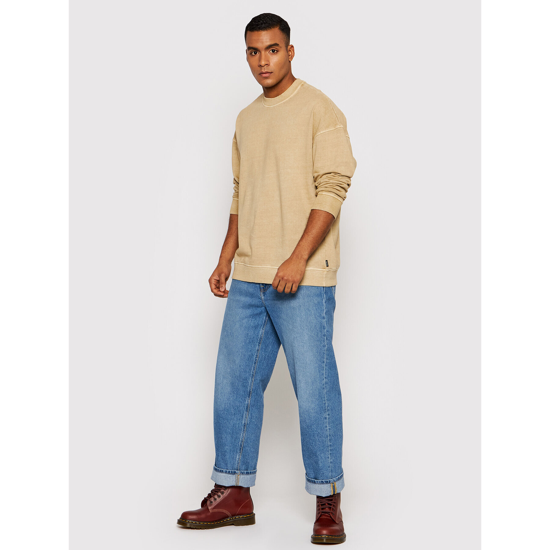 Only & Sons Mikina Ron 22020929 Hnědá Relaxed Fit - Pepit.cz