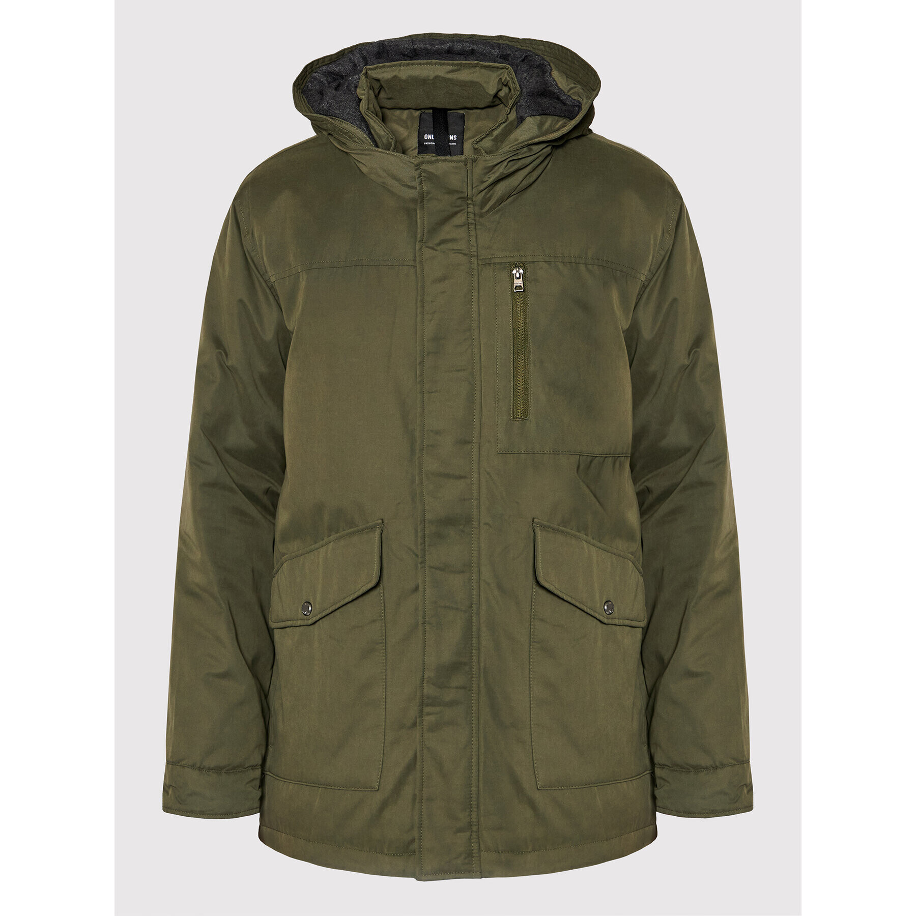 Only & Sons Parka Elliot 22019342 Zelená Regular Fit - Pepit.cz