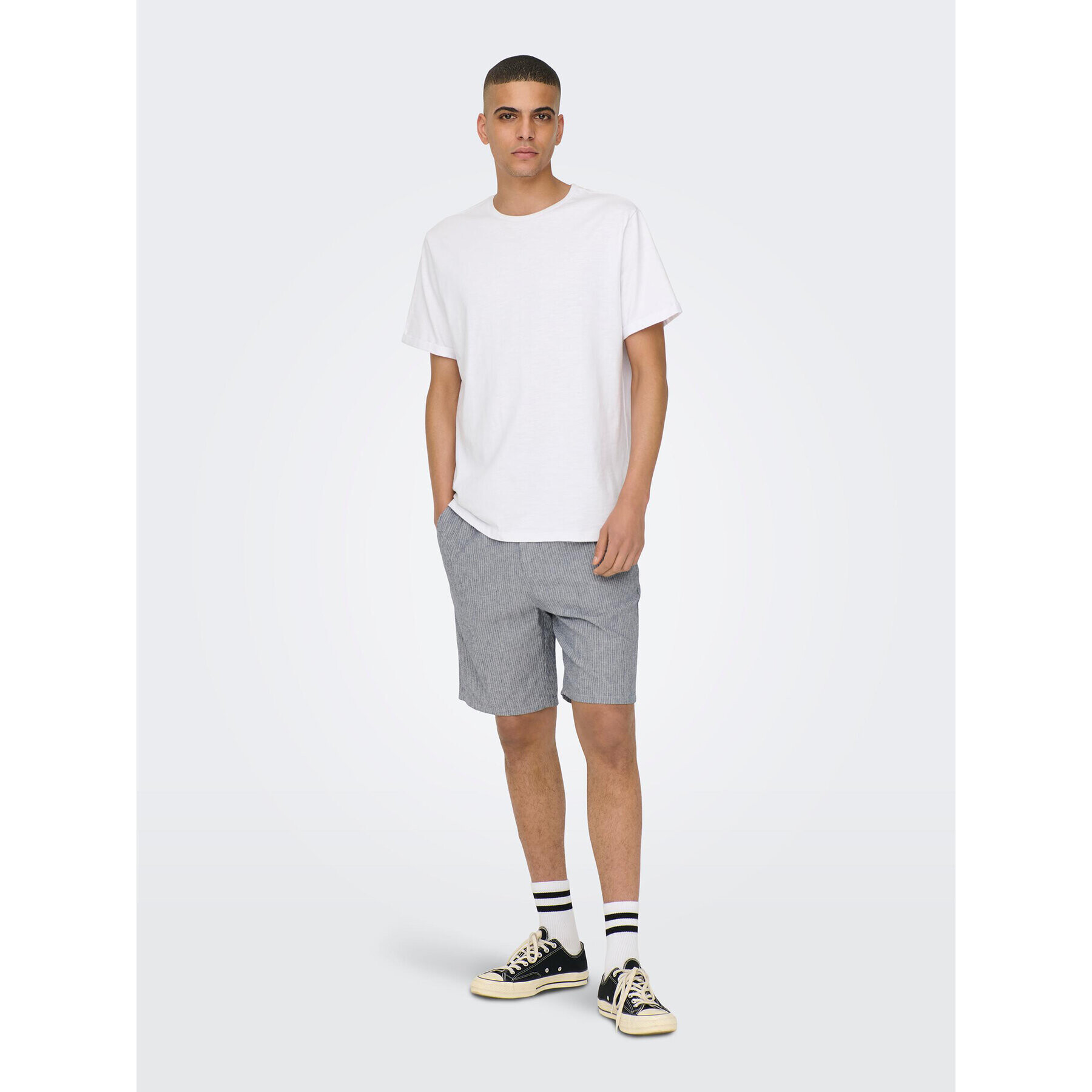 Only & Sons Šortky z materiálu 22024952 Šedá Loose Fit - Pepit.cz