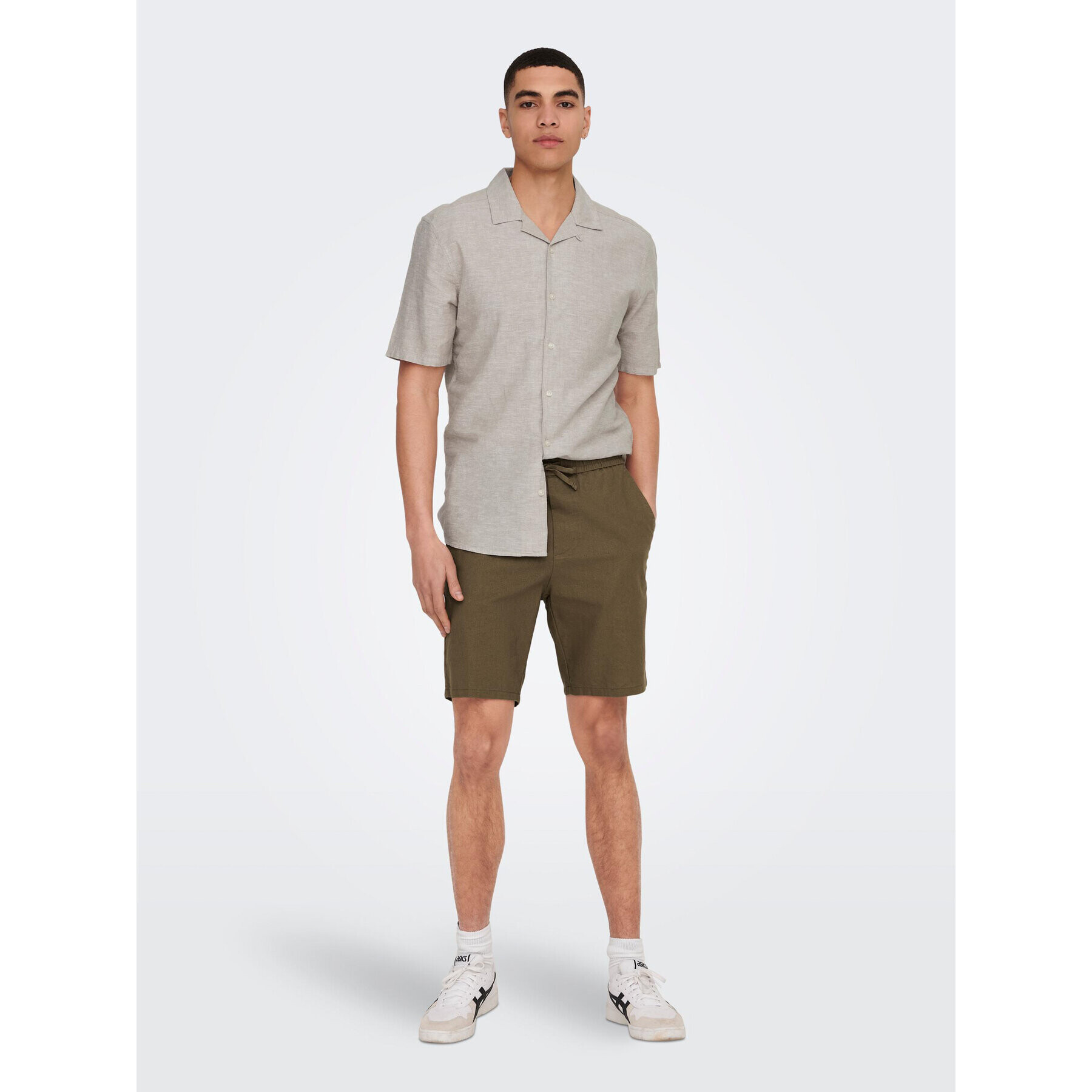 Only & Sons Šortky z materiálu 22024967 Hnědá Loose Fit - Pepit.cz