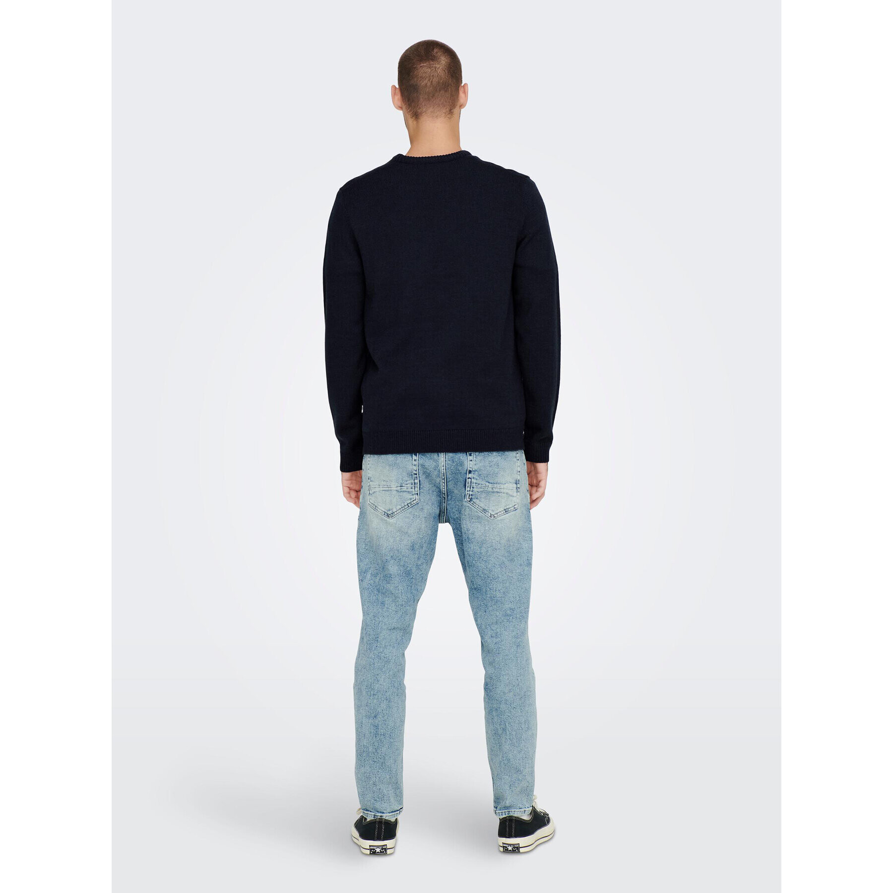 Only & Sons Svetr 22023347 Tmavomodrá Regular Fit - Pepit.cz