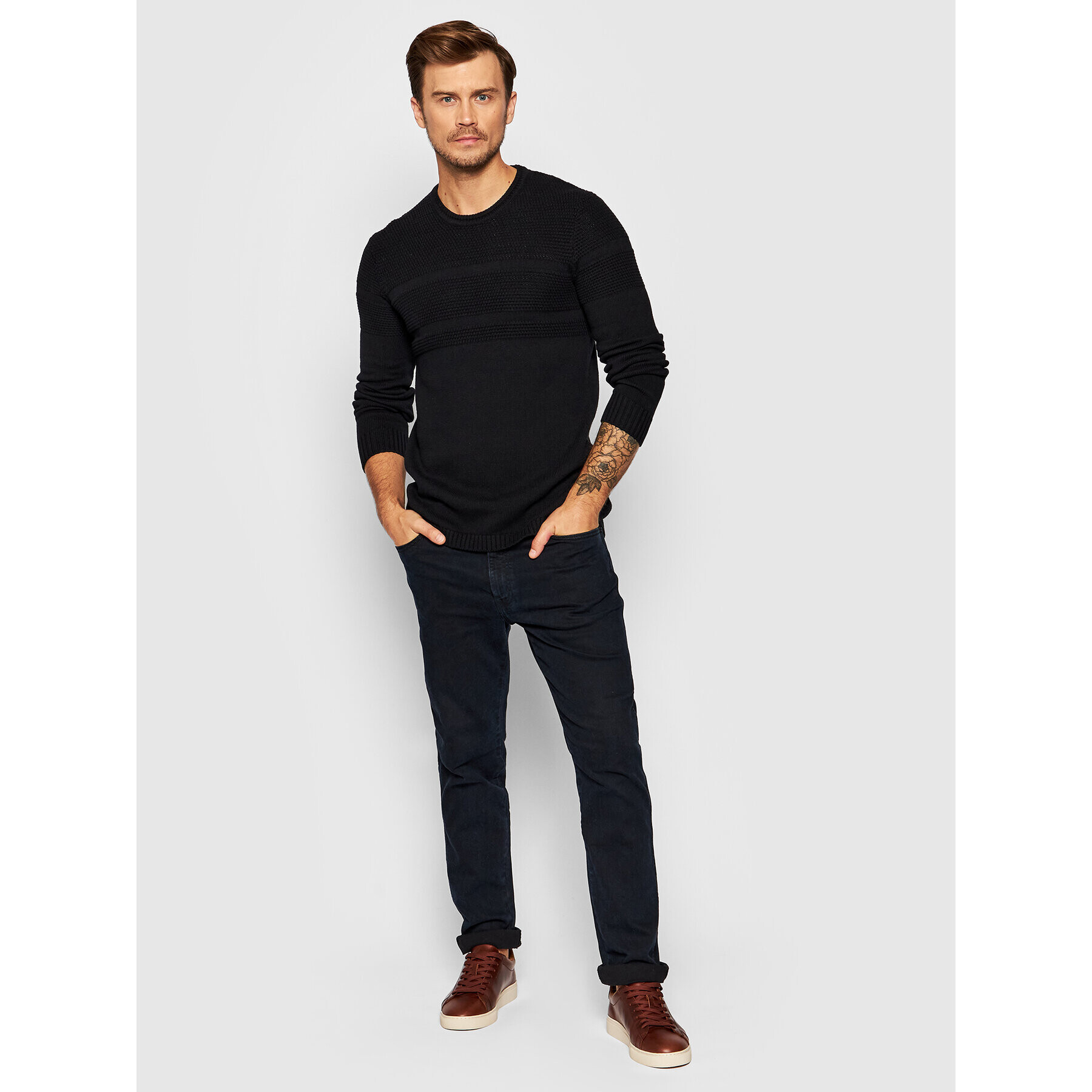 Only & Sons Svetr Bace 22020639 Černá Regular Fit - Pepit.cz