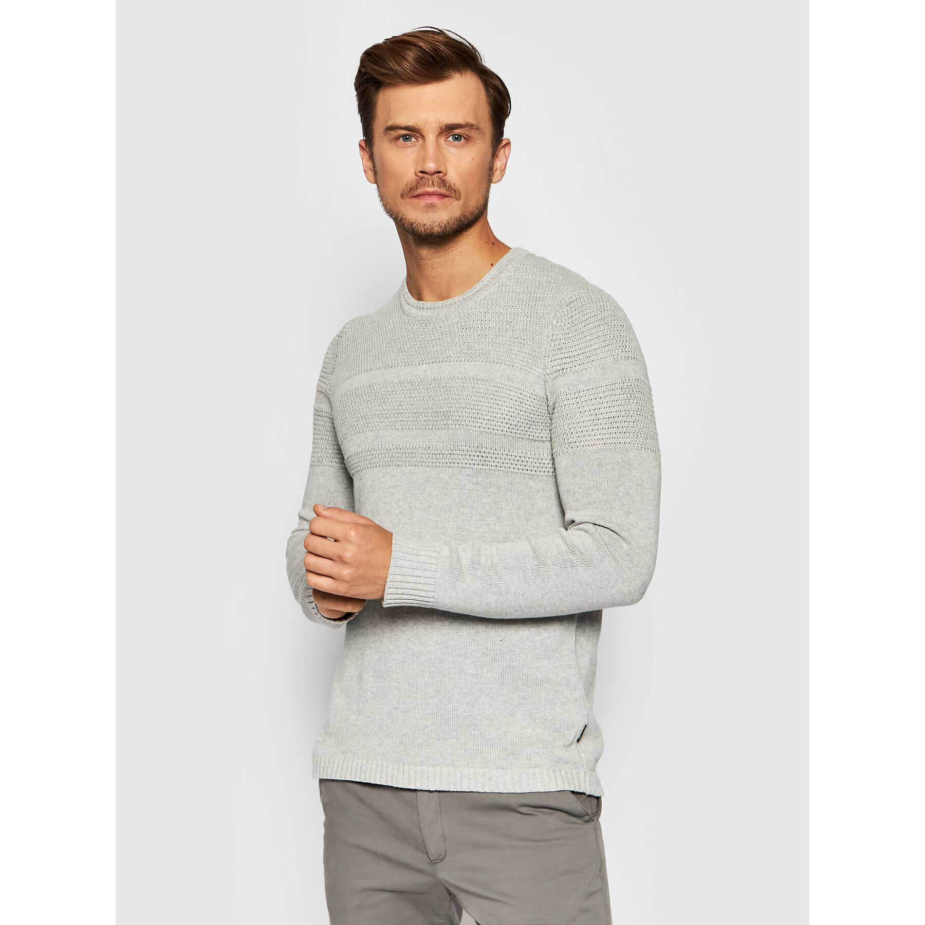 Only & Sons Svetr Bace 22020639 Šedá Regular Fit - Pepit.cz