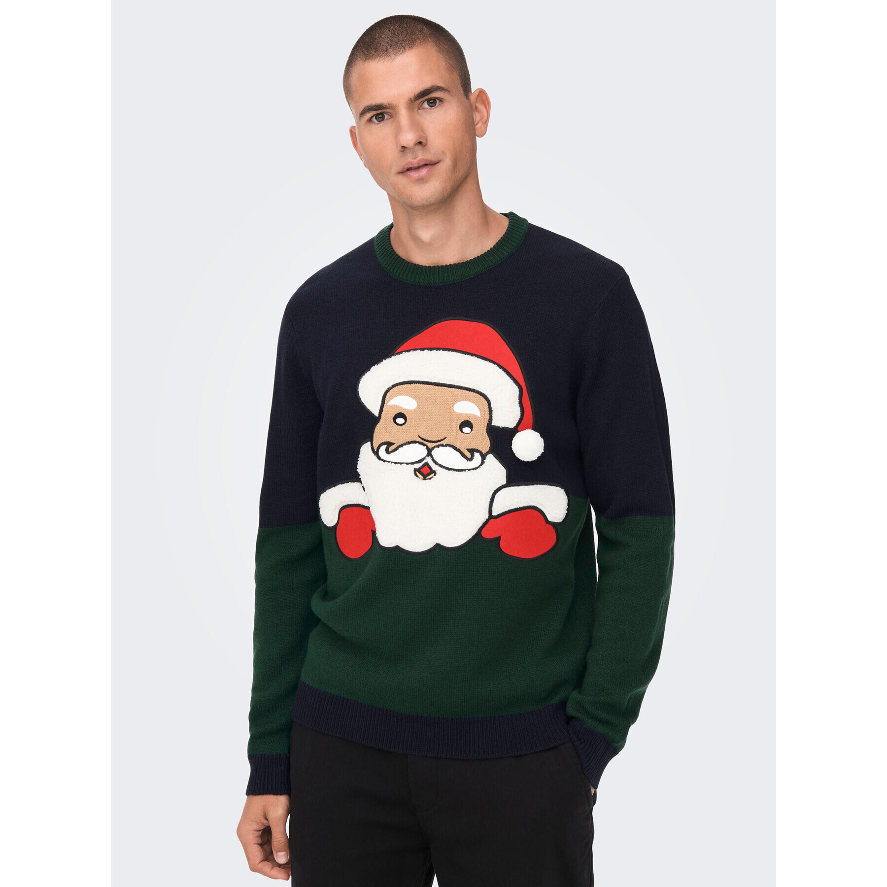 Only & Sons Svetr Xmas 22023346 Tmavomodrá Regular Fit - Pepit.cz