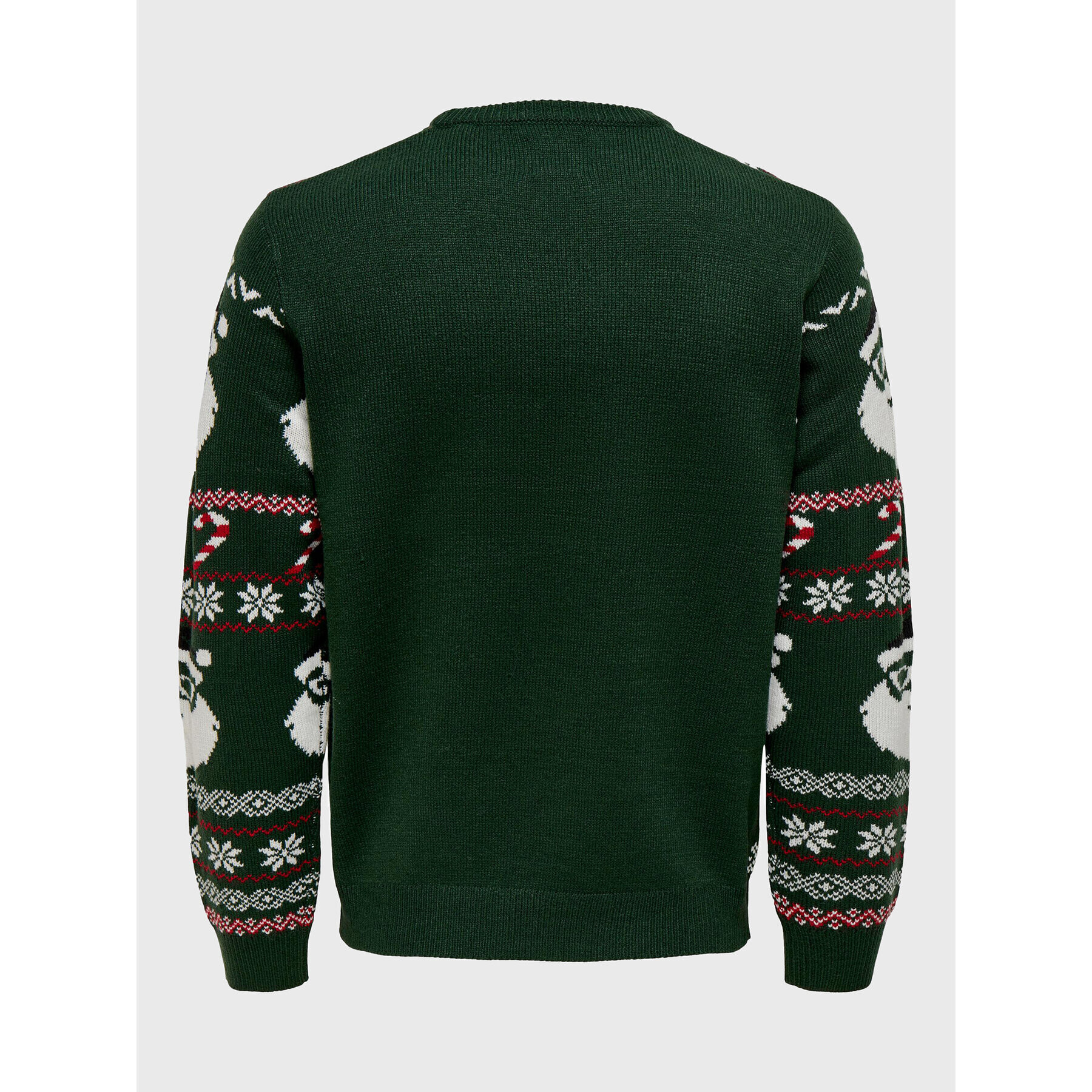 Only & Sons Svetr Xmas Santa 22023994 Zelená Regular Fit - Pepit.cz