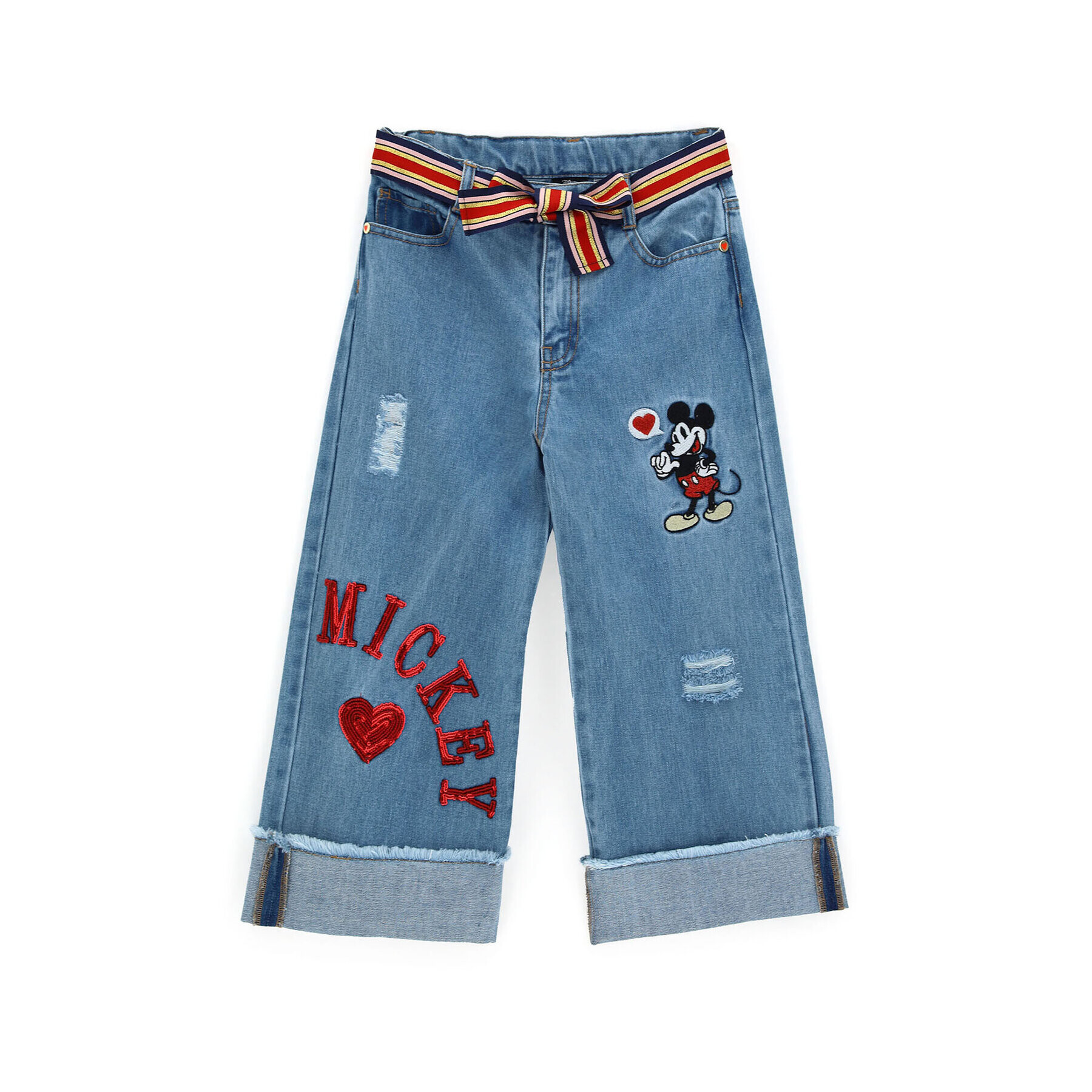 Original Marines Jeansy MICKEY MOUSE DCAV3585F Modrá Relaxed Fit - Pepit.cz