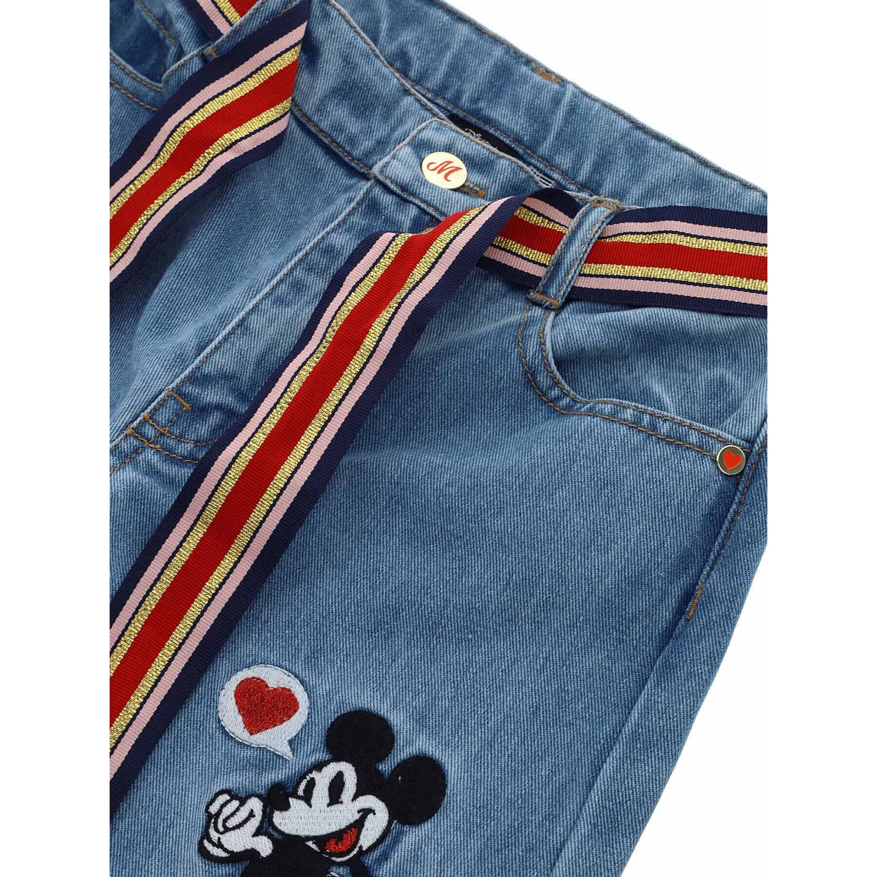 Original Marines Jeansy MICKEY MOUSE DCAV3585F Modrá Relaxed Fit - Pepit.cz