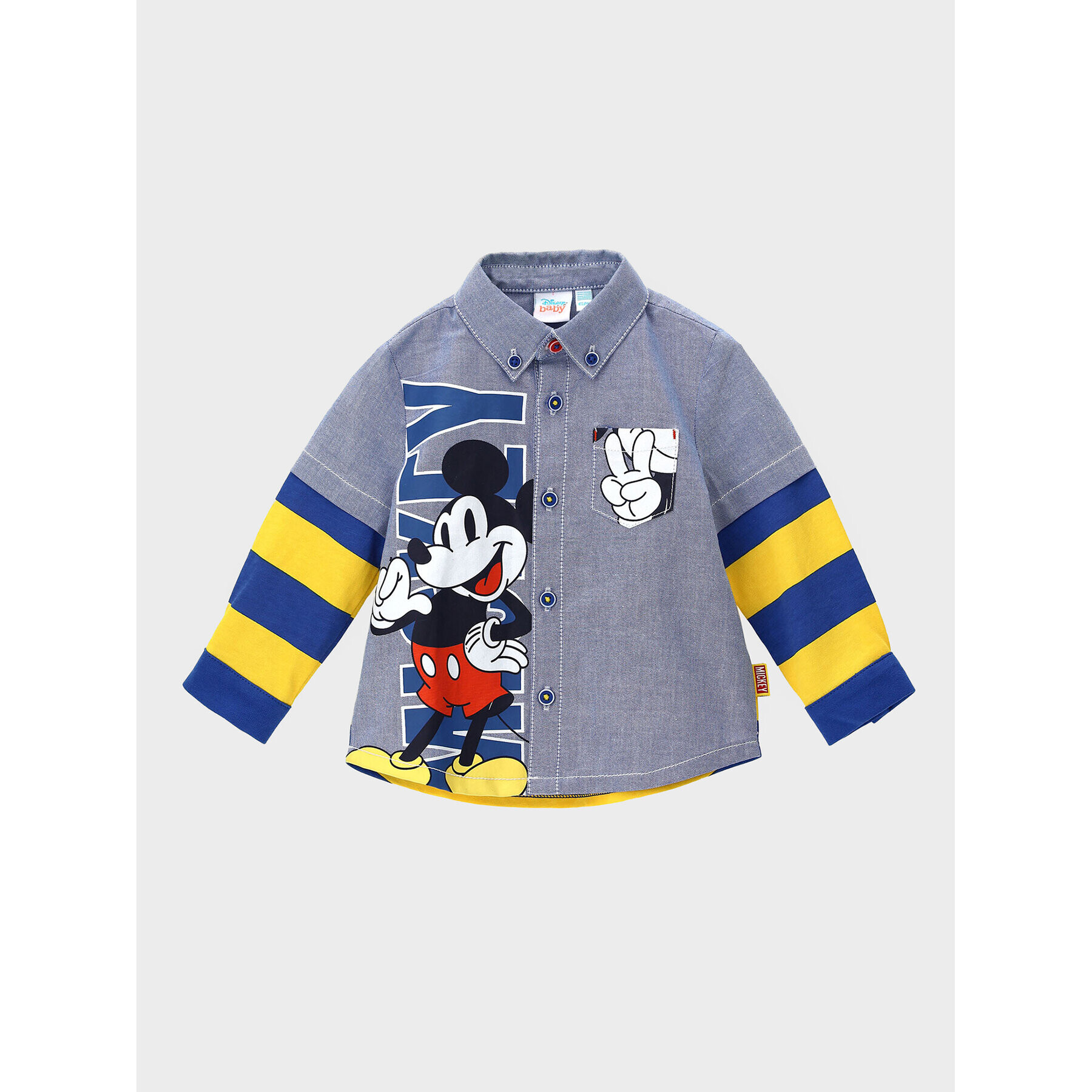 Original Marines Košile MICKEY MOUSE DCAV0611NM Modrá Regular Fit - Pepit.cz