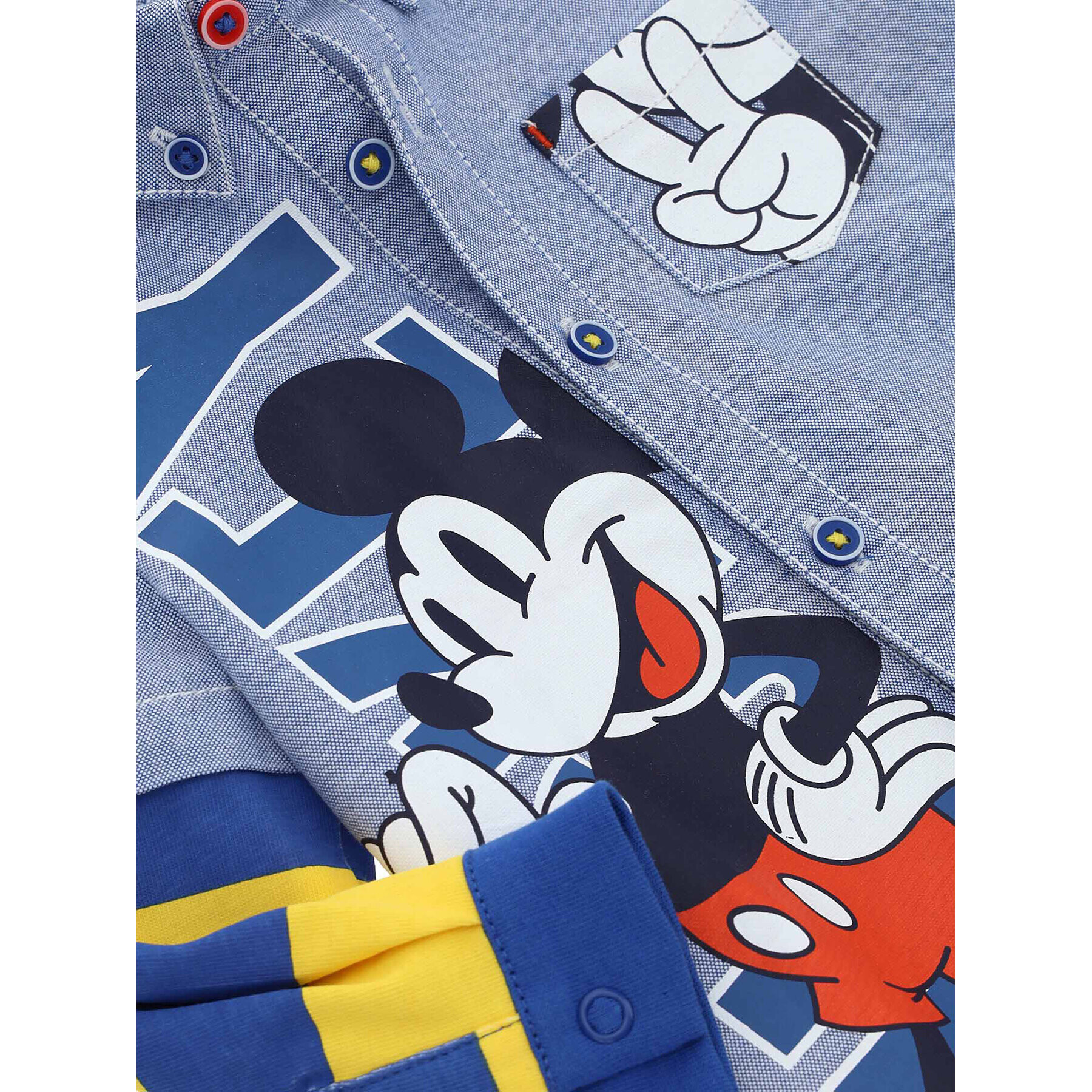 Original Marines Košile MICKEY MOUSE DCAV0611NM Modrá Regular Fit - Pepit.cz