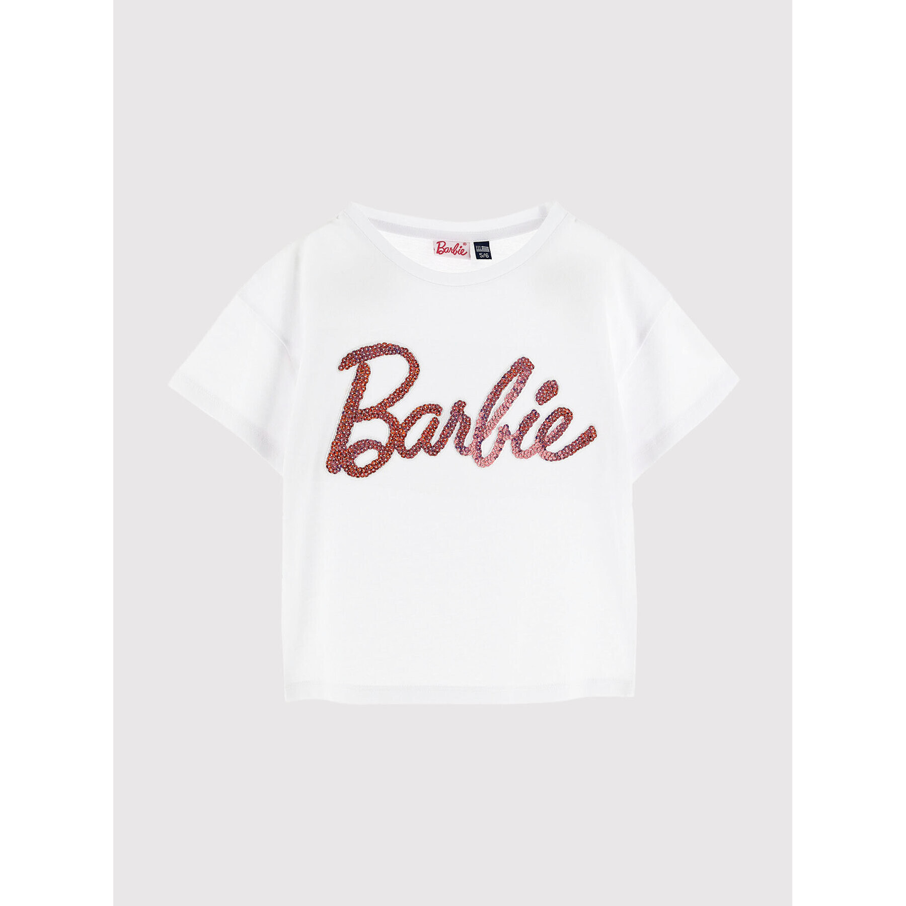 Original Marines T-Shirt BARBIE DCPV3155F Bílá Regular Fit - Pepit.cz