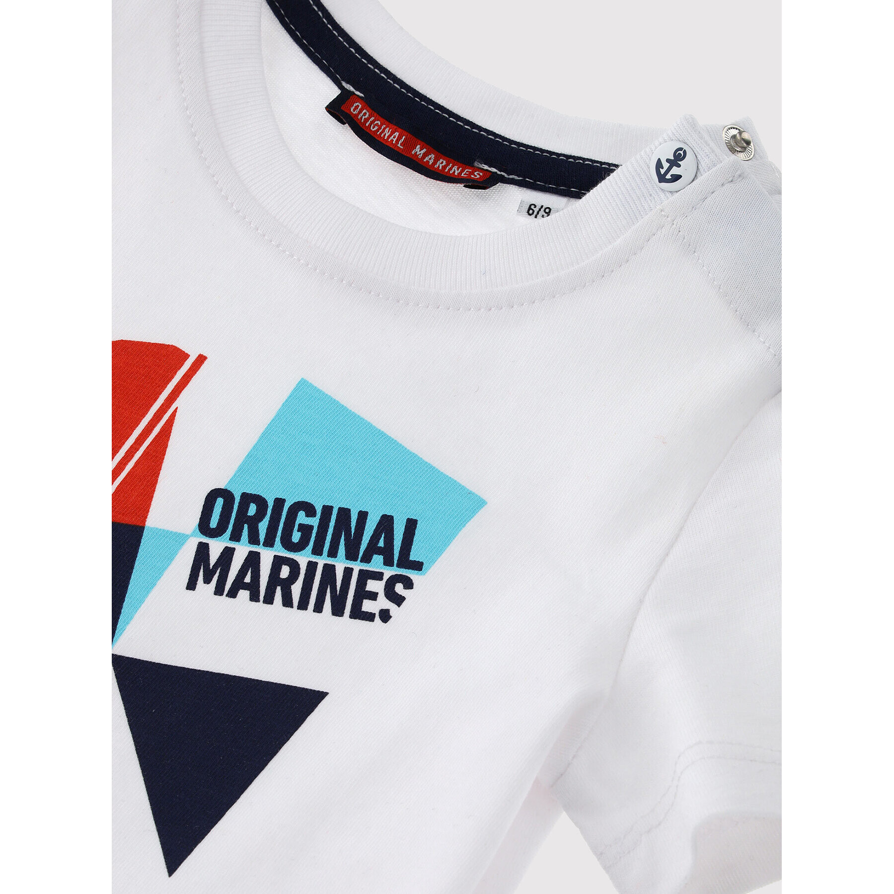 Original Marines T-Shirt DCP0405NM Bílá Regular Fit - Pepit.cz