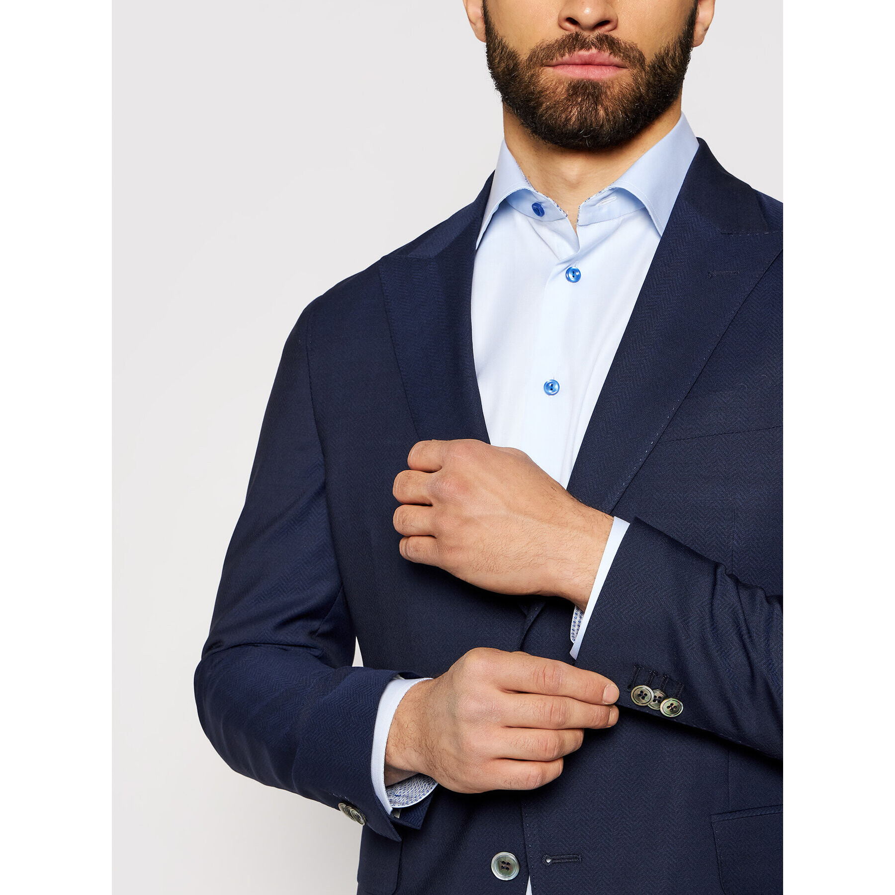 Oscar Jacobson Oblek Faron 2179 5674 Tmavomodrá Slim Fit - Pepit.cz