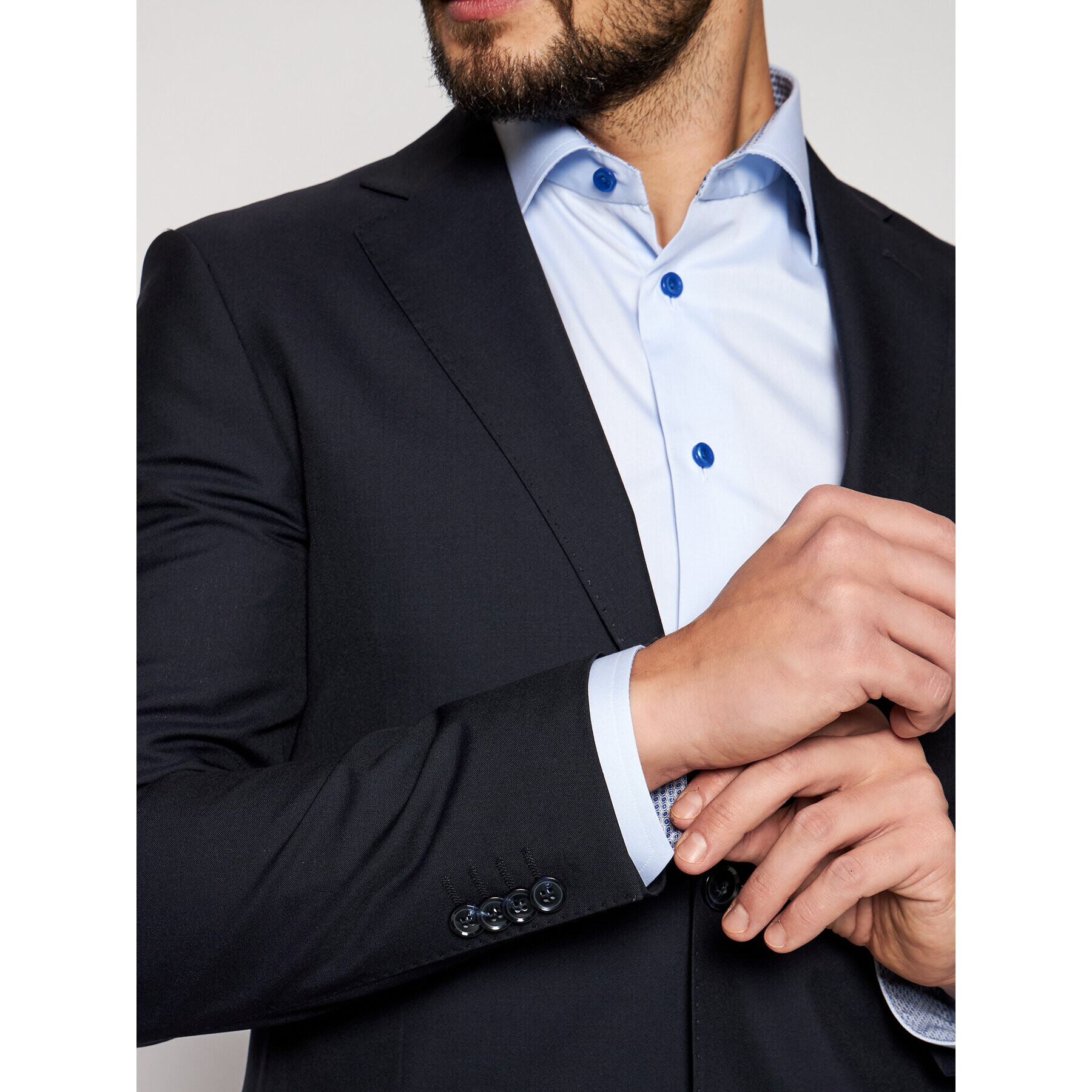 Oscar Jacobson Sako Edmund 3050 8515 Tmavomodrá Slim Fit - Pepit.cz