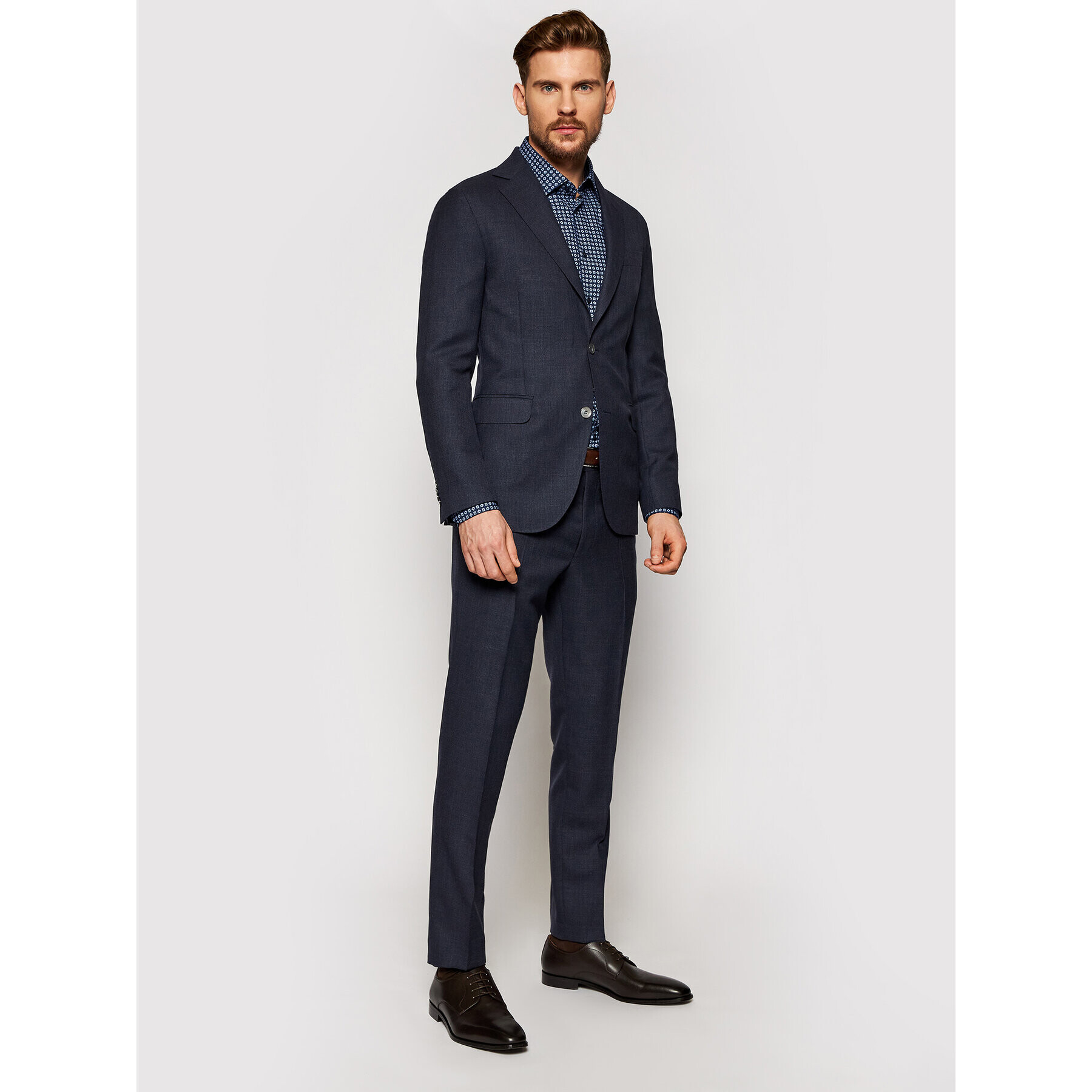 Oscar Jacobson Sako Egel 3363 5027 Tmavomodrá Slim Fit - Pepit.cz