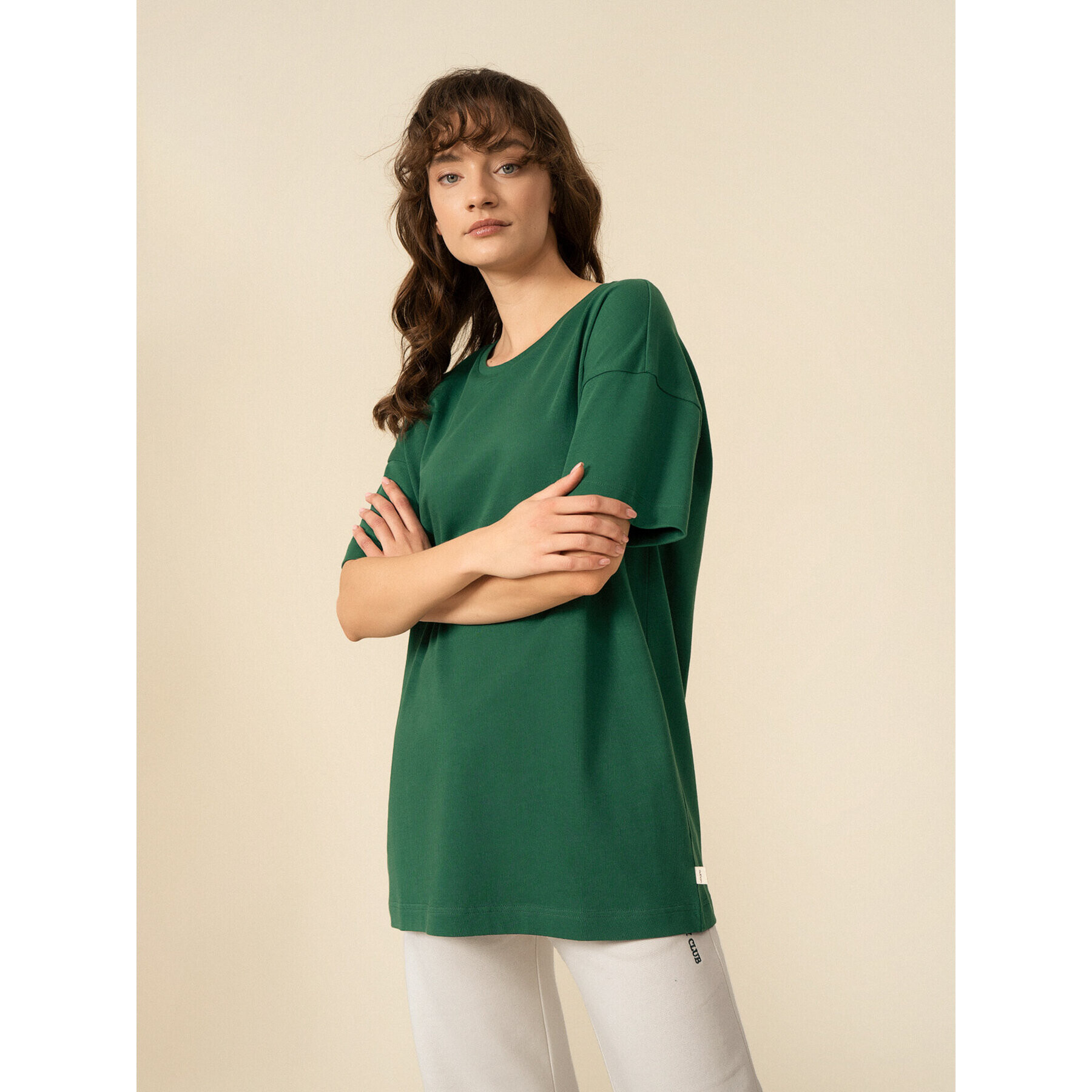 Outhorn T-Shirt OTHSS23TTSHF417 Zelená Oversize - Pepit.cz