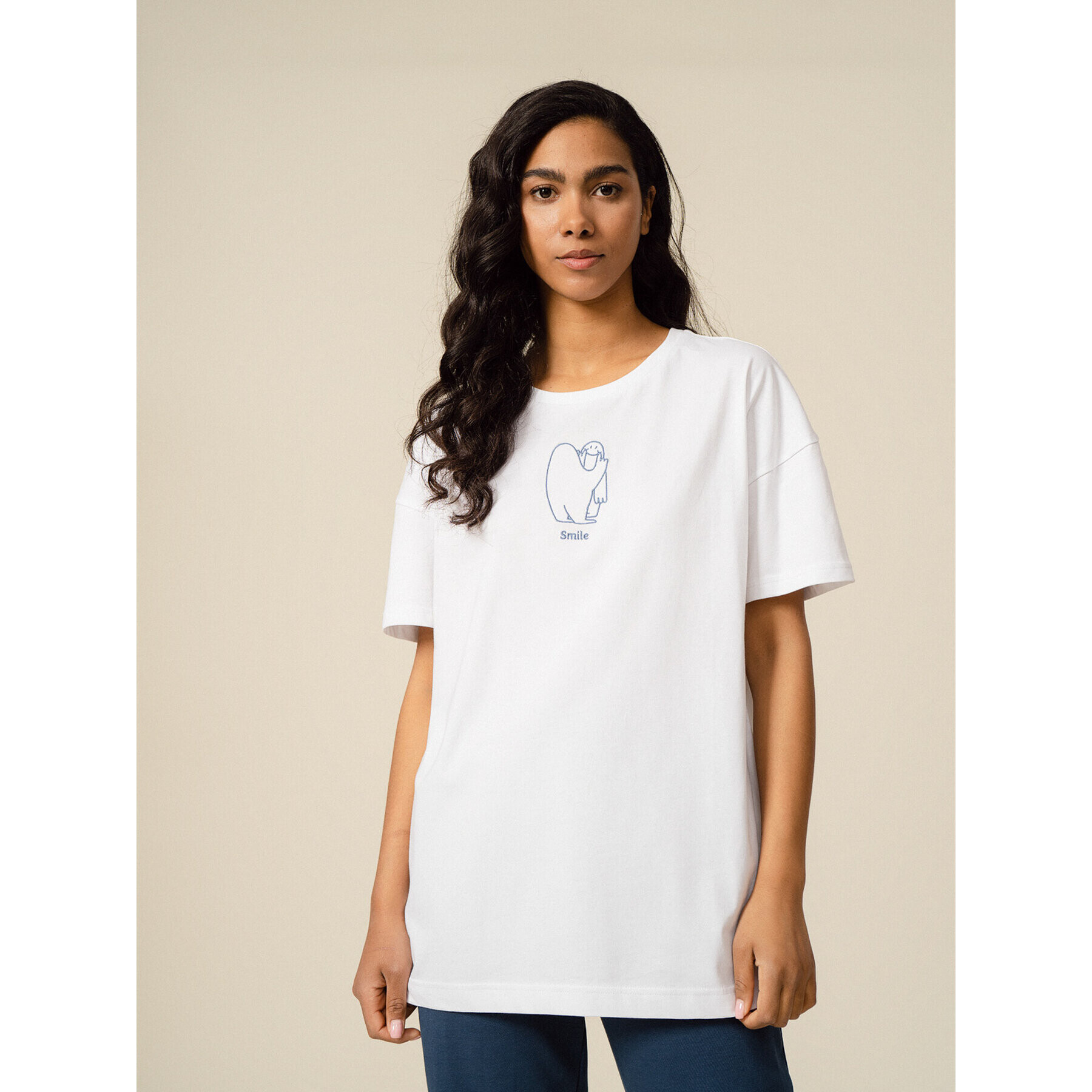 Outhorn T-Shirt OTHSS23TTSHF423 Bílá Oversize - Pepit.cz