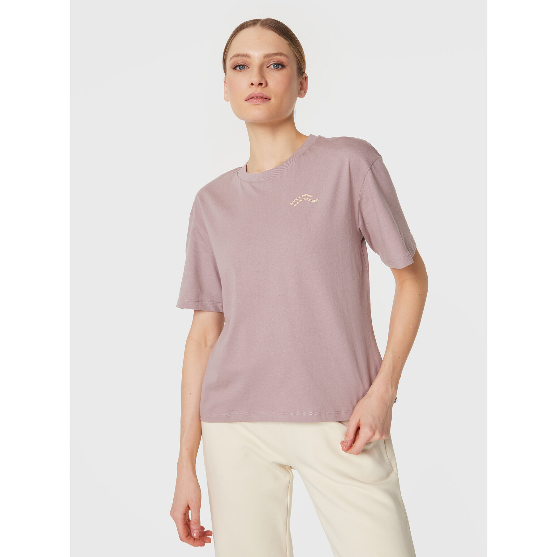 Outhorn T-Shirt TTSHF094 Fialová Relaxed Fit - Pepit.cz