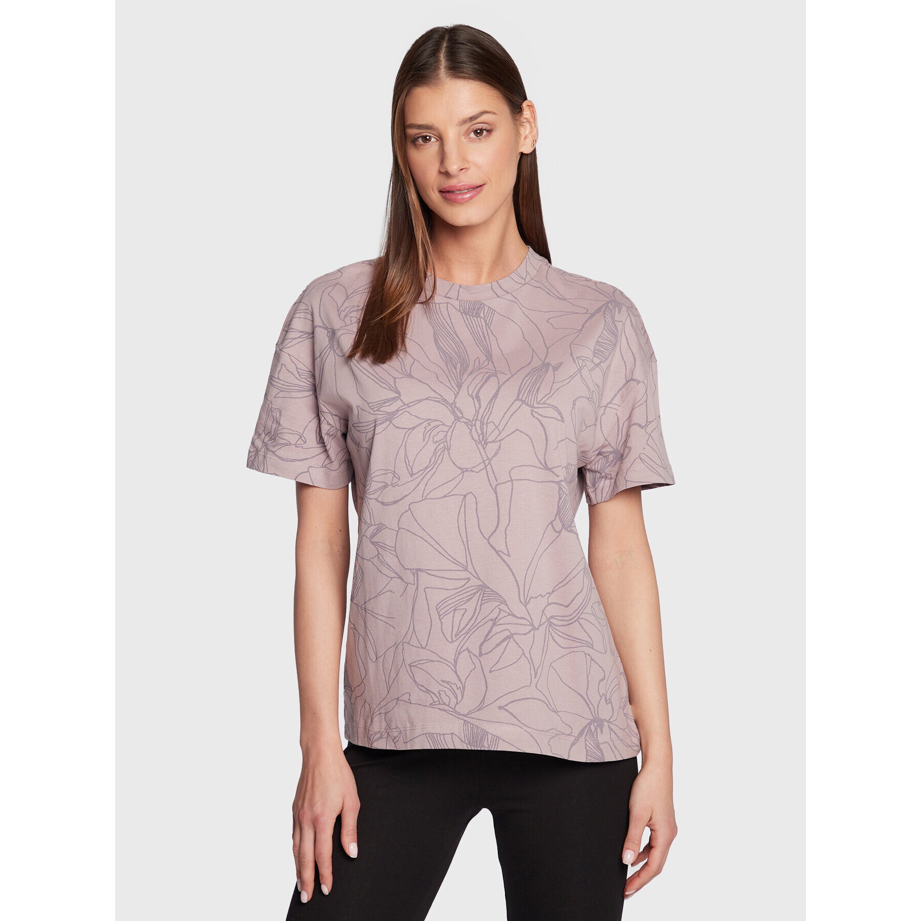 Outhorn T-Shirt TTSHF095 Fialová Oversize - Pepit.cz